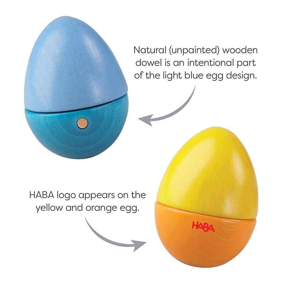 Fun with Sounds Wooden Eggs – 5 Acoustic Sounds, Made in Germany, Musical Ins…