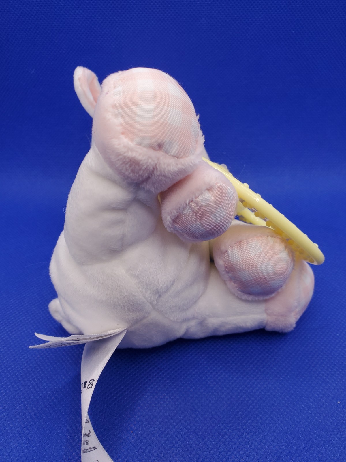Magic Years Lamb Pacifier Holder Lovey Plush Toy White Sheep 5″ Yellow Heart