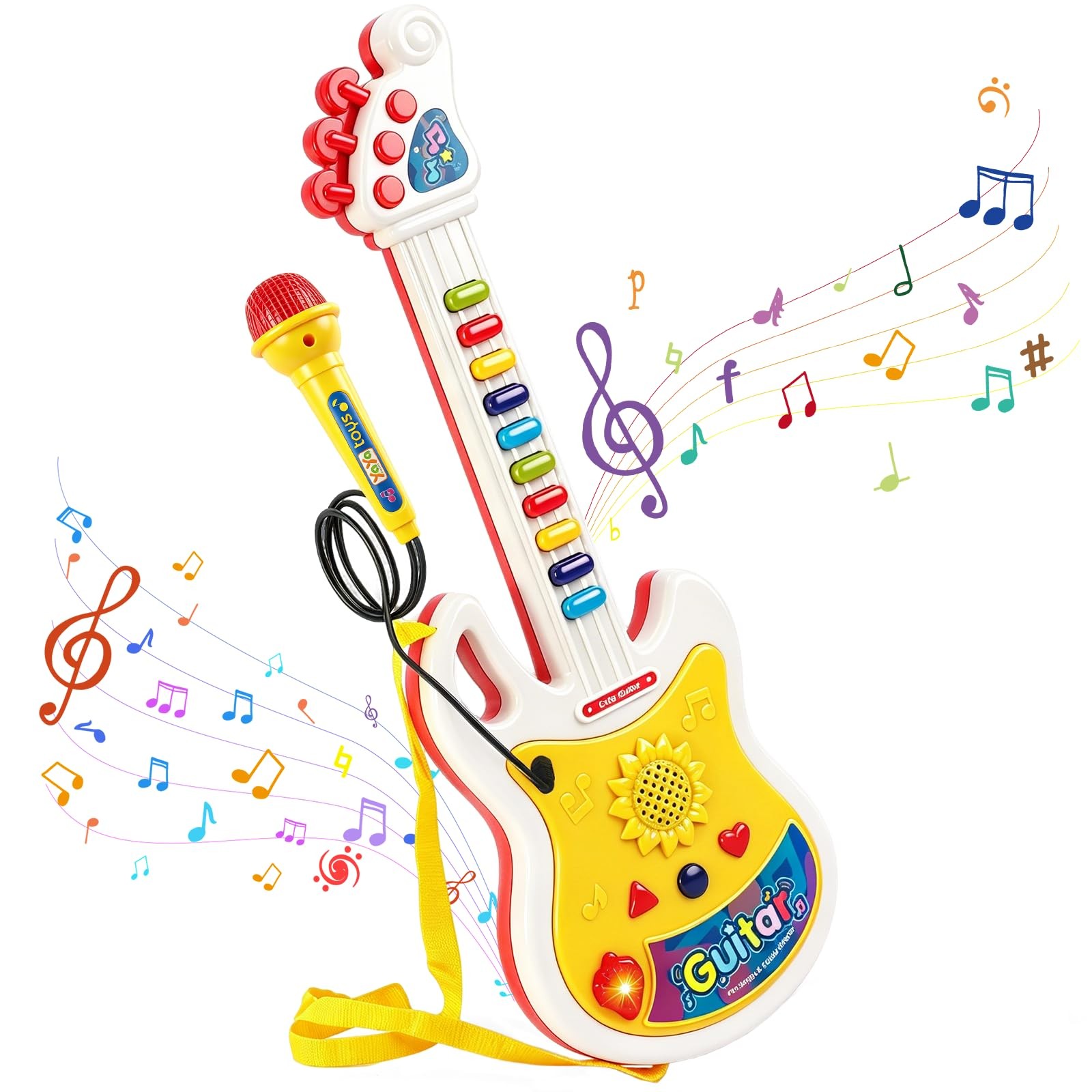 Toddler Guitar, Musical Instruments Toys for Toddlers 2 3, Montessori Karaoke…