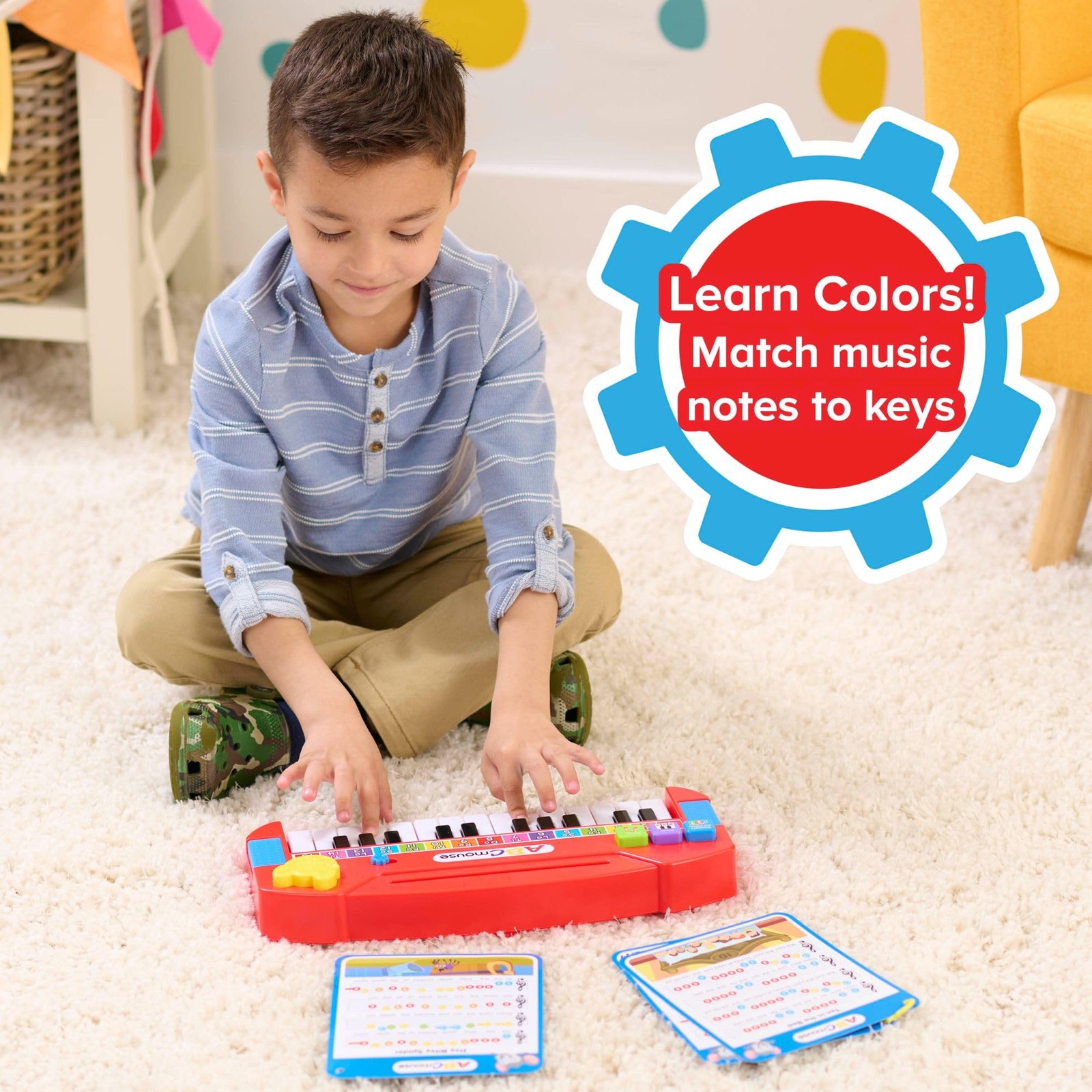 ABCmouse® Play-Along Piano, 3 Learning Modes, and Small, Multicolor