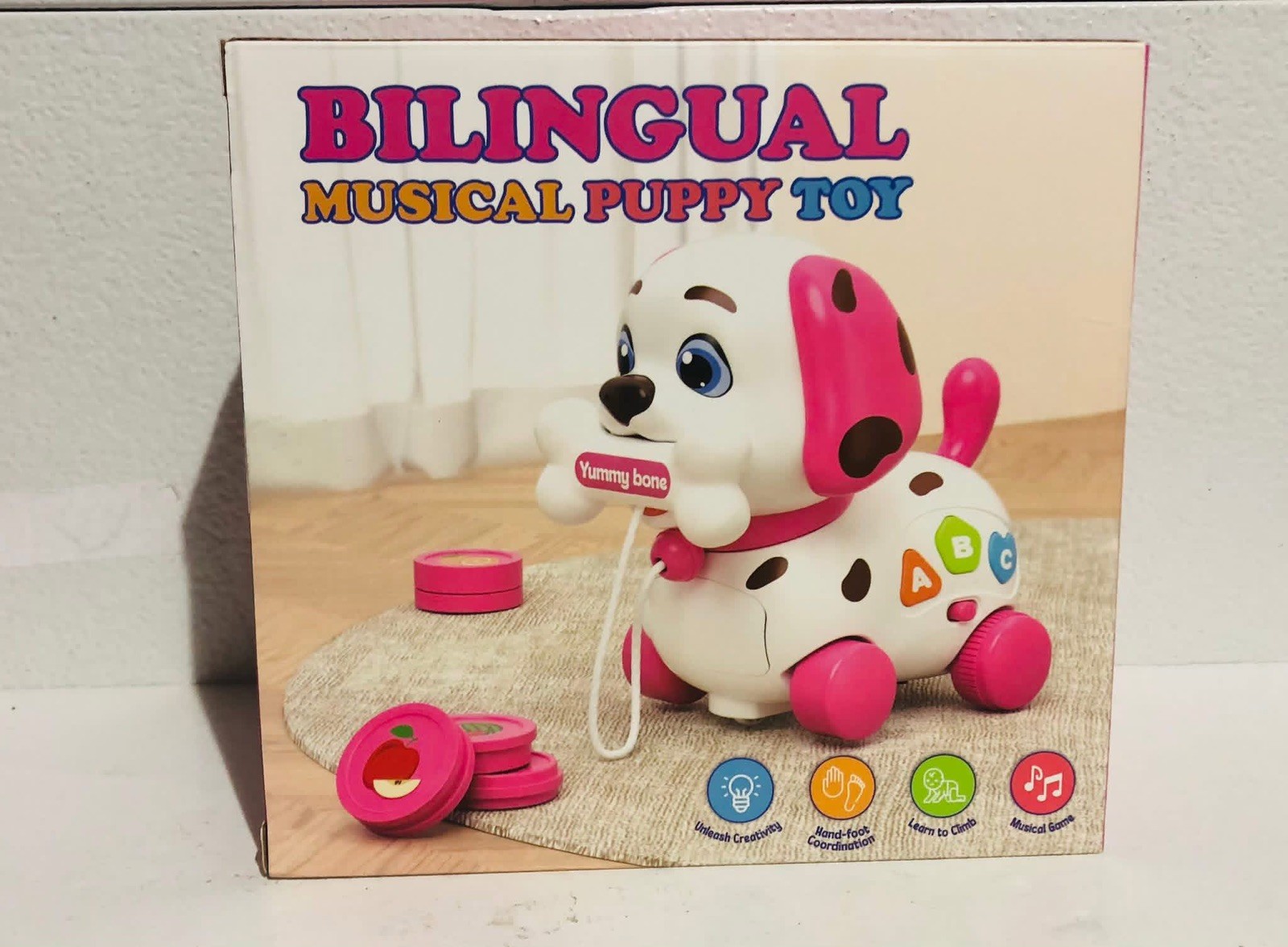 Bilingual Interactive Educational Musical Puppy Toy For Infants Baby Toddlers