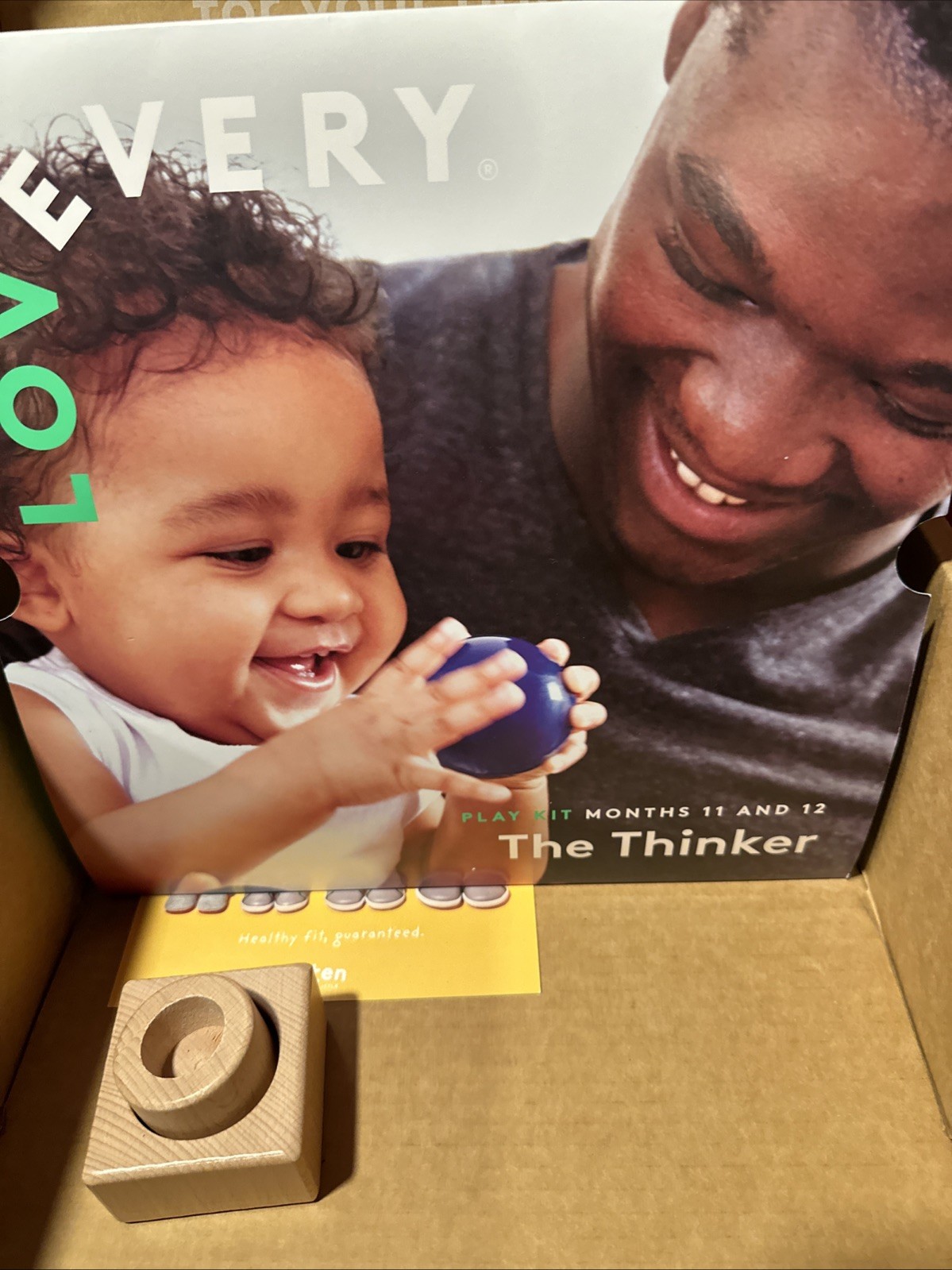 LOVEVERY Toys The Thinker Play Kit Months 11-12 Montessori Wood Incomplete SH7