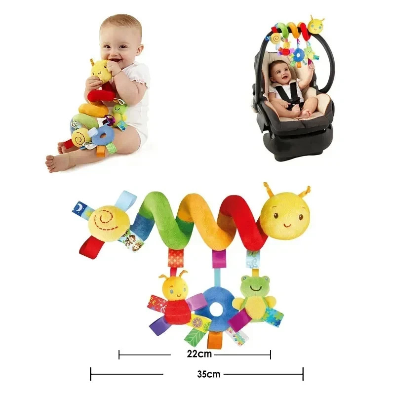 Baby Crib Hanging Rattles Toys Car Seat Toy Soft Mobiles Stroller Crib Cot Spira