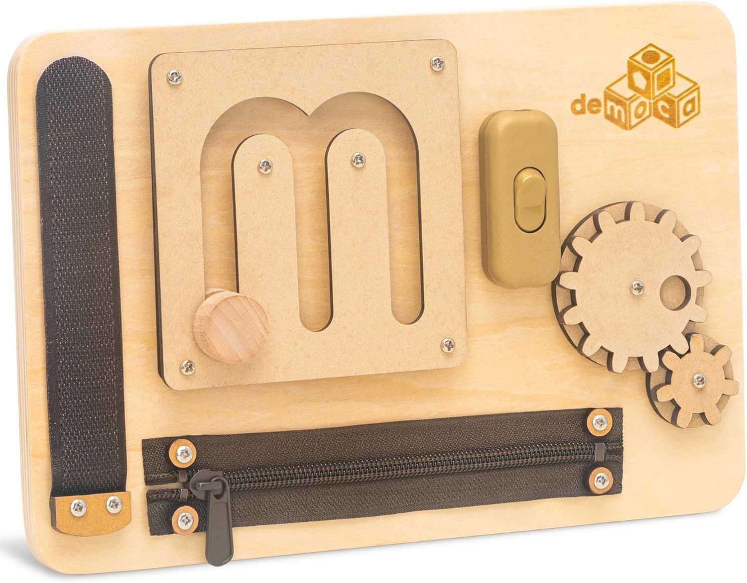 Toddler Busy Board for 1 Old, Travel Baby Wooden Montessori Busy Board for T…