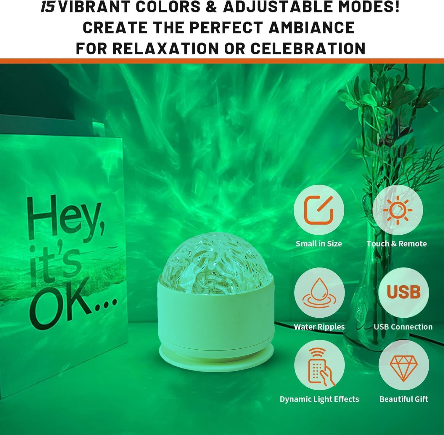 Calming Sensory Lights, Sensory Toys for Kids with Autism, Ocean Light Projector