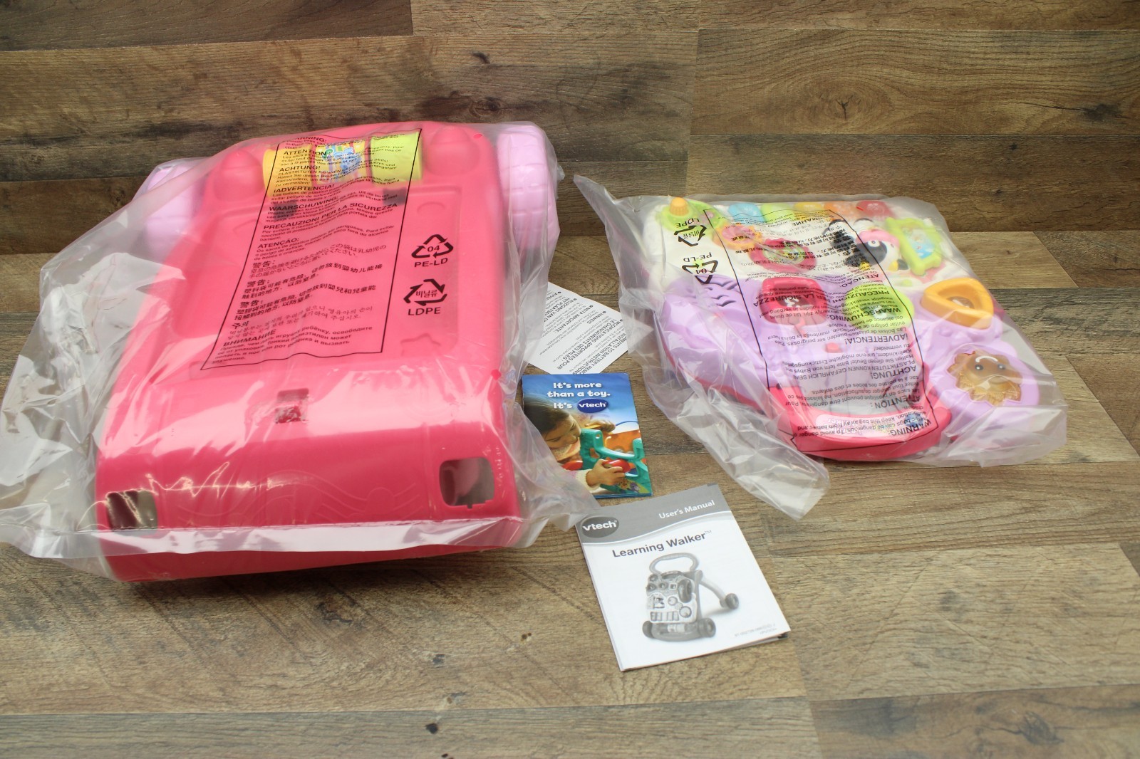 VTech Sit-to-Stand Learning Walker Frustration Free Packaging Pink OPEN BOX