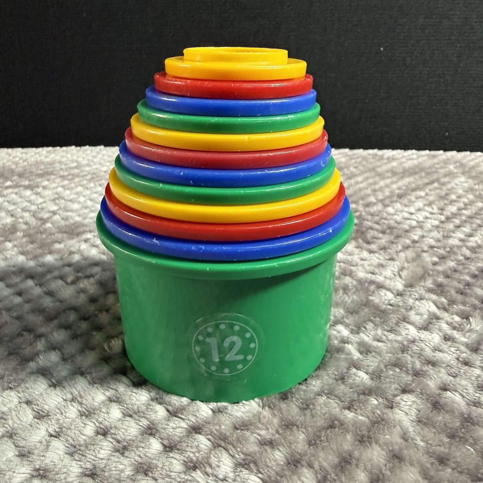 Vintage Discovery Toys Measure Up Stacking Nesting Cups Complete 1-12