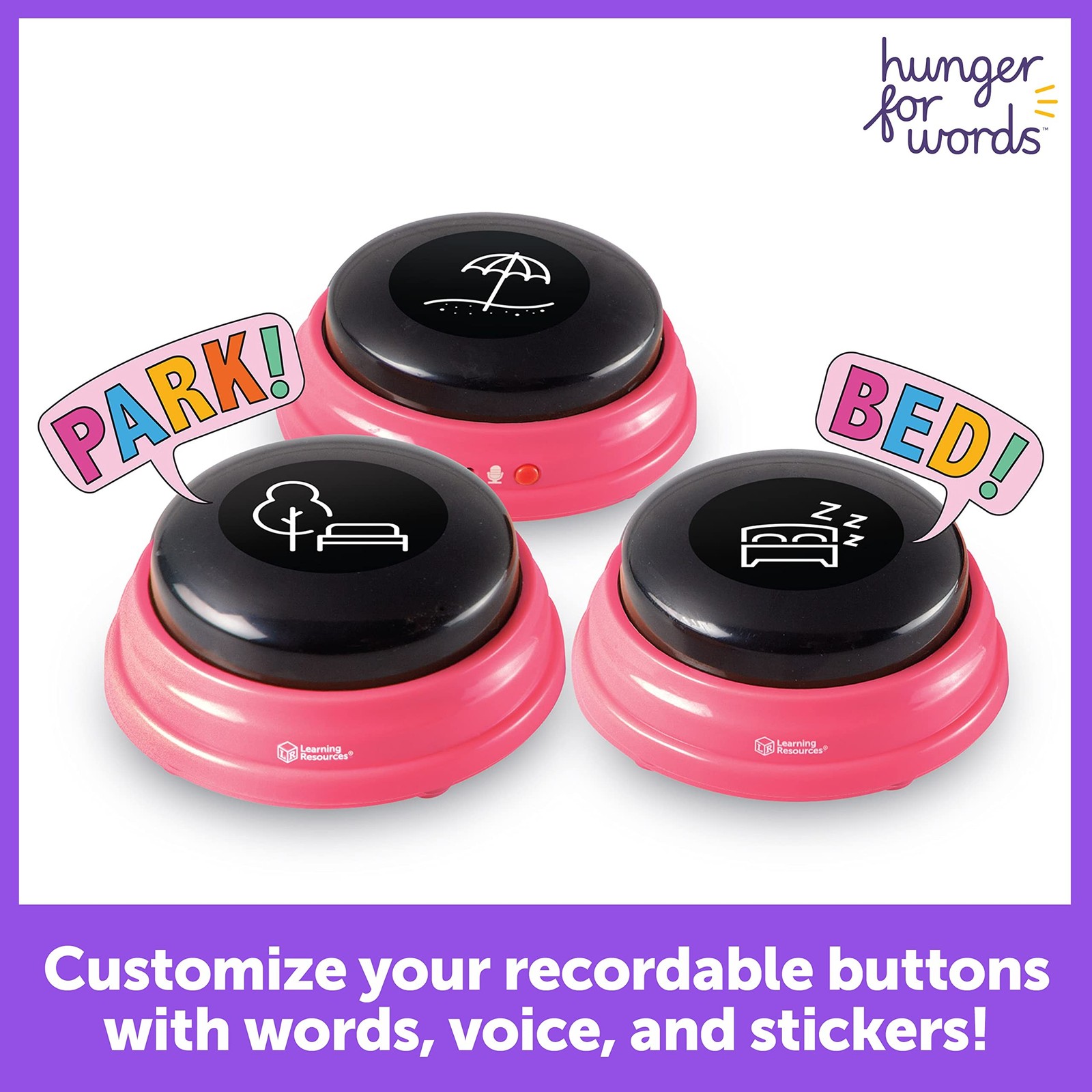 Hunger For Words Talking Pet Next Words Locations – 3 Piece Set of Recordable…