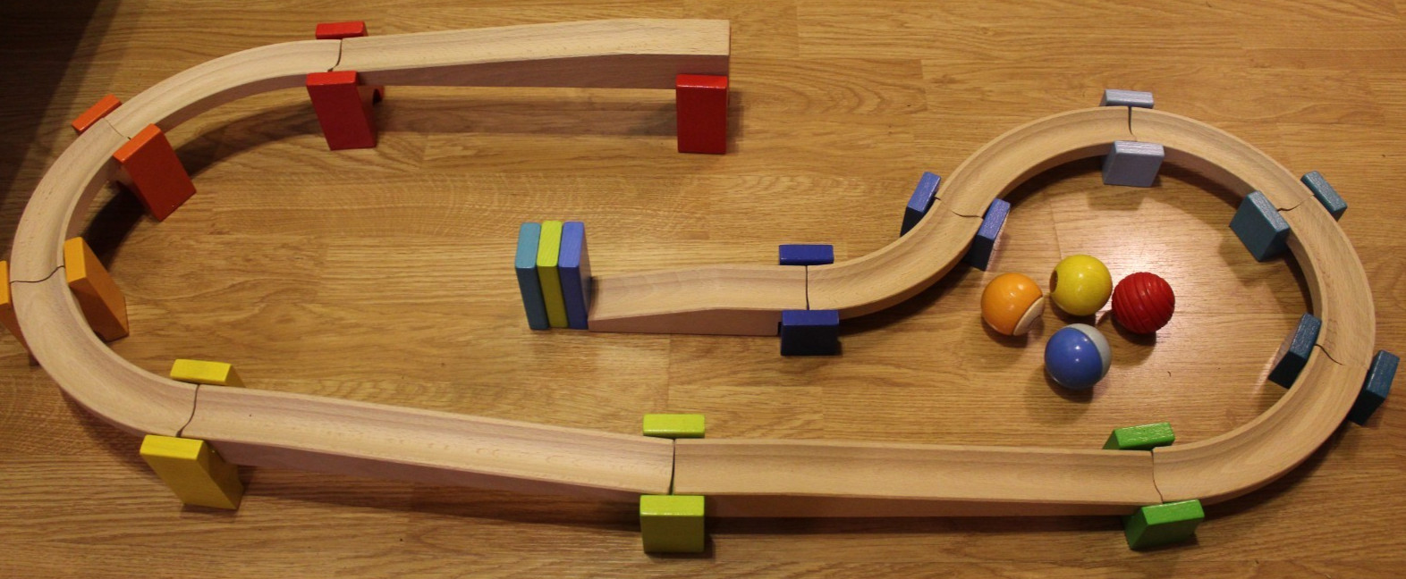 HABA My First Ball Track Large 31 Pc Set Wooden Ball Track Building Toy Complete