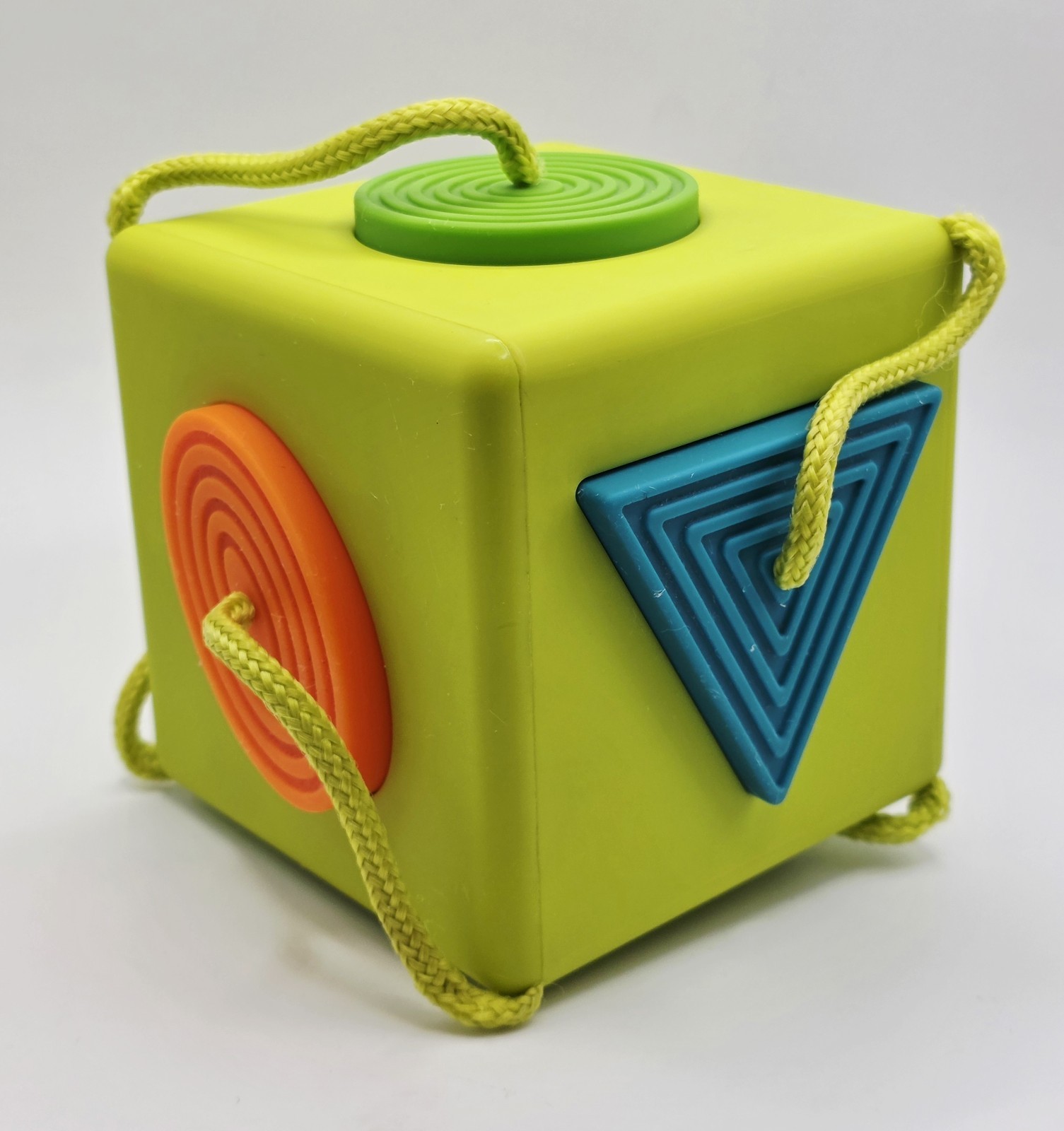 Oombee Cube Shape Sorter with Tethered Shapes for Early Learning Development