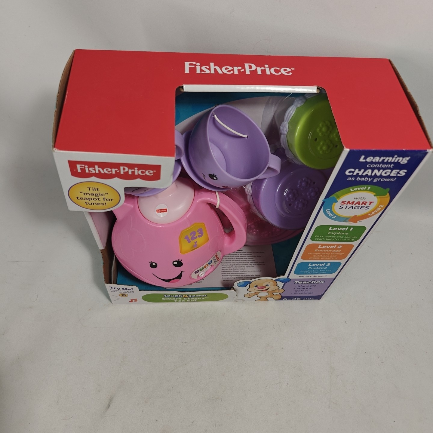 Fisher-Price Laugh & Learn Smart Stages Toy Tea Set Kids 6-36 Months