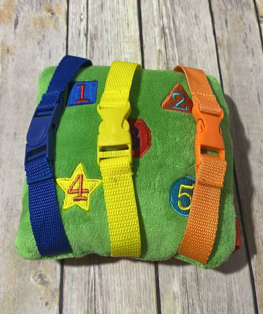 Buckle Toys Buster Fine Motor Skills Learning Activity Toy Shapes Numbers Plush