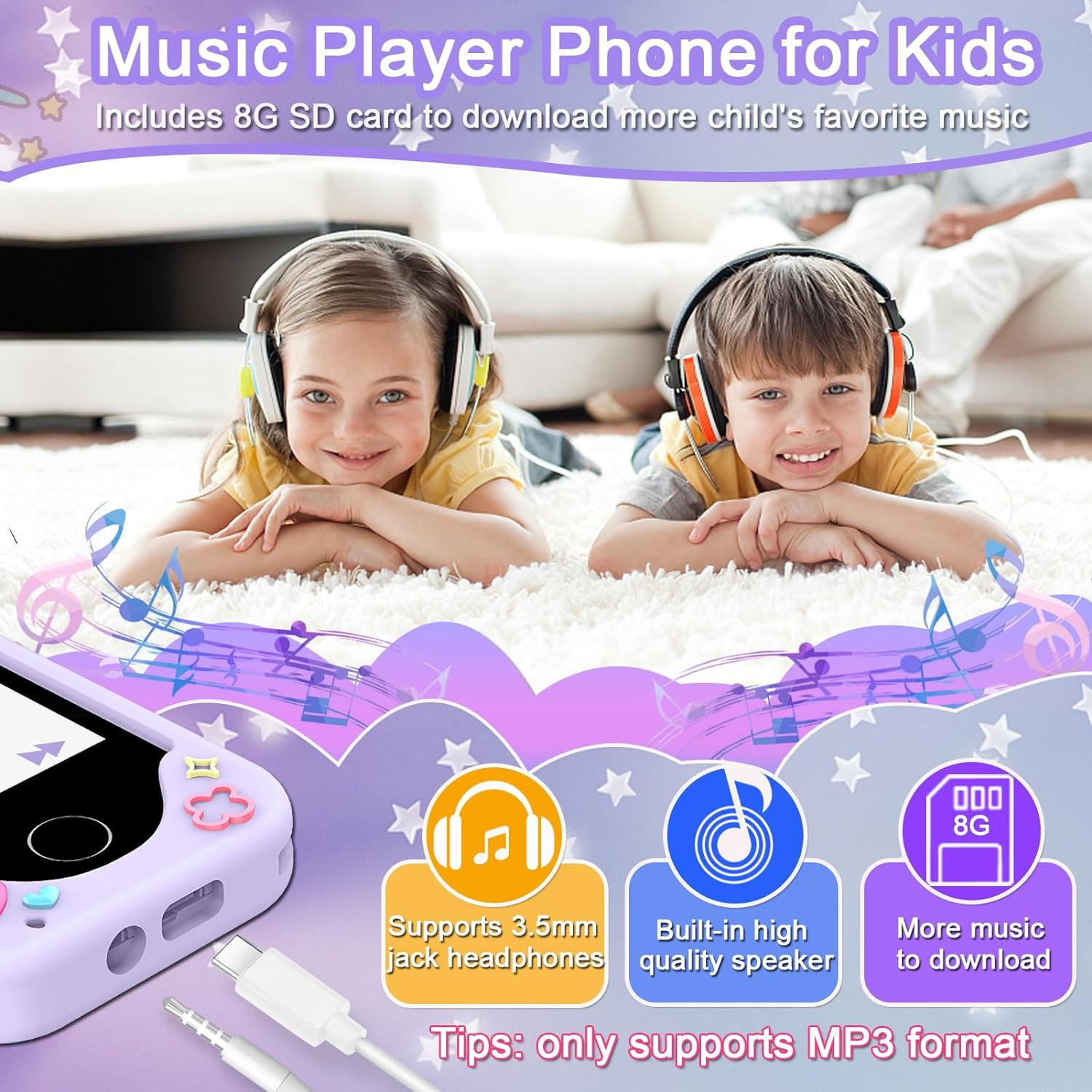 Kids Smart Phone for Girls, Christmas Birthday Gifts for Girls Age 3-10 Kids Toy