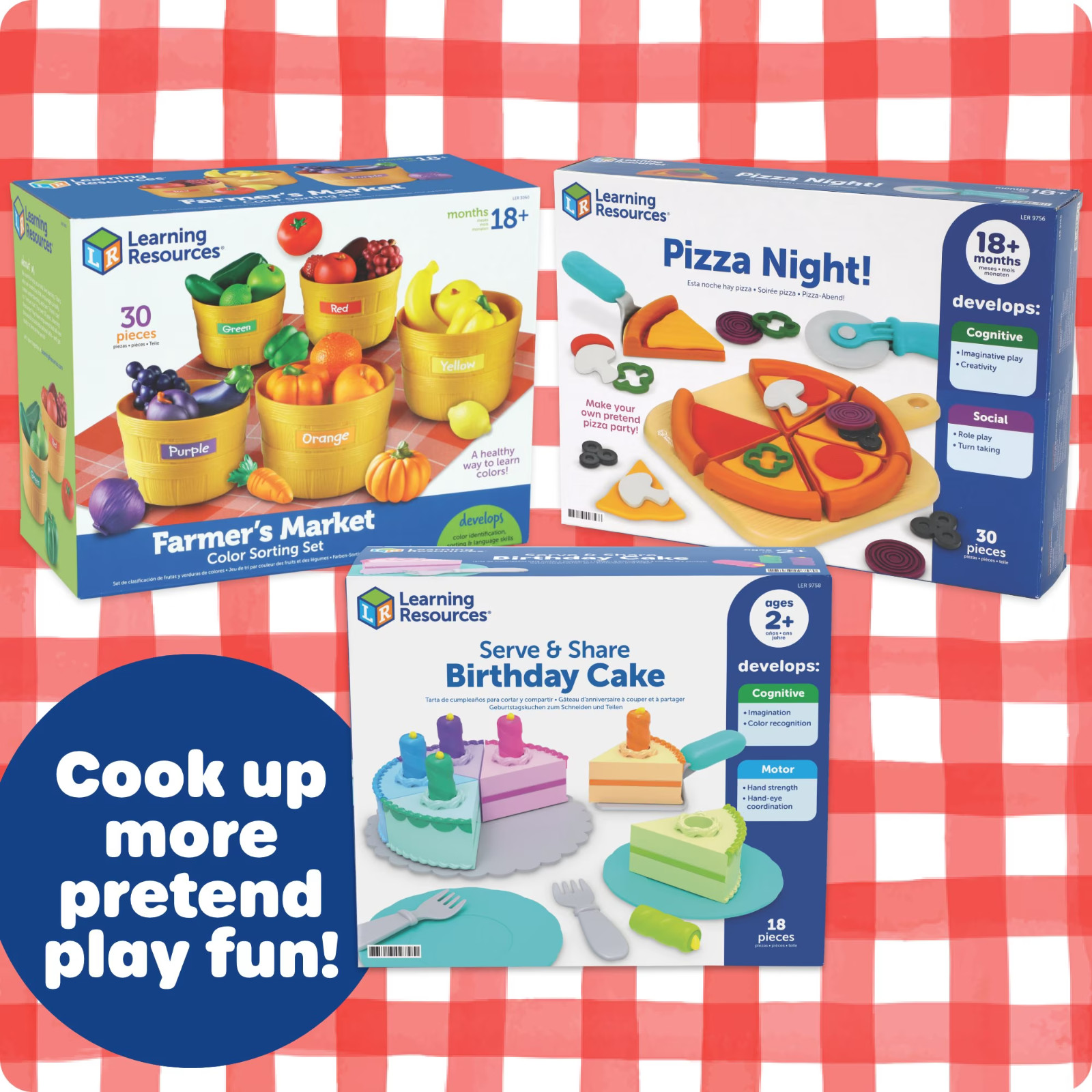Learning Resources Farmer’s Market Color Sorting Set Toddler Toy 18+ Months