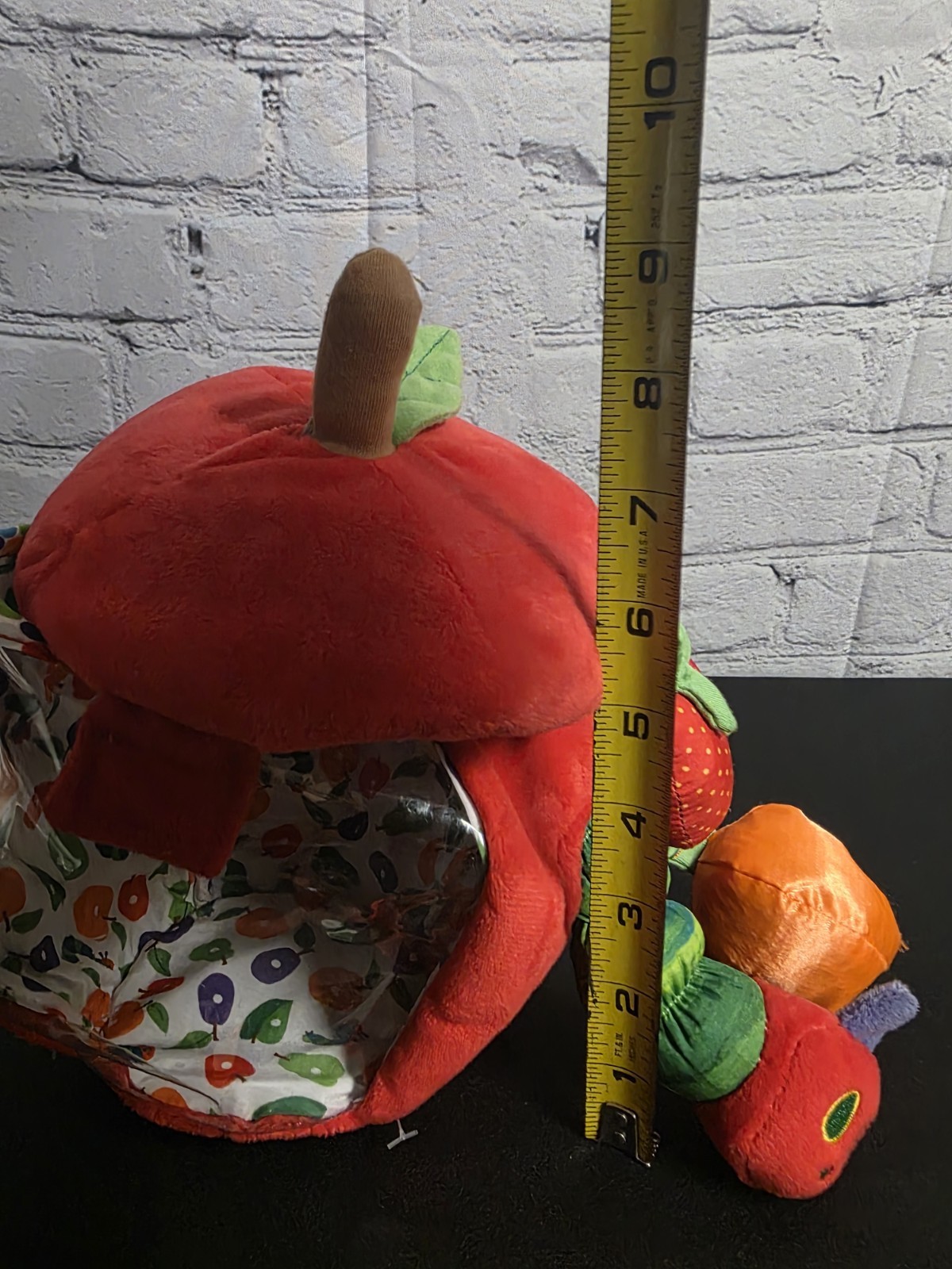 The Very Hungry Caterpillar Eric Carle Apple Plush Toy Baby Toddler Fruit