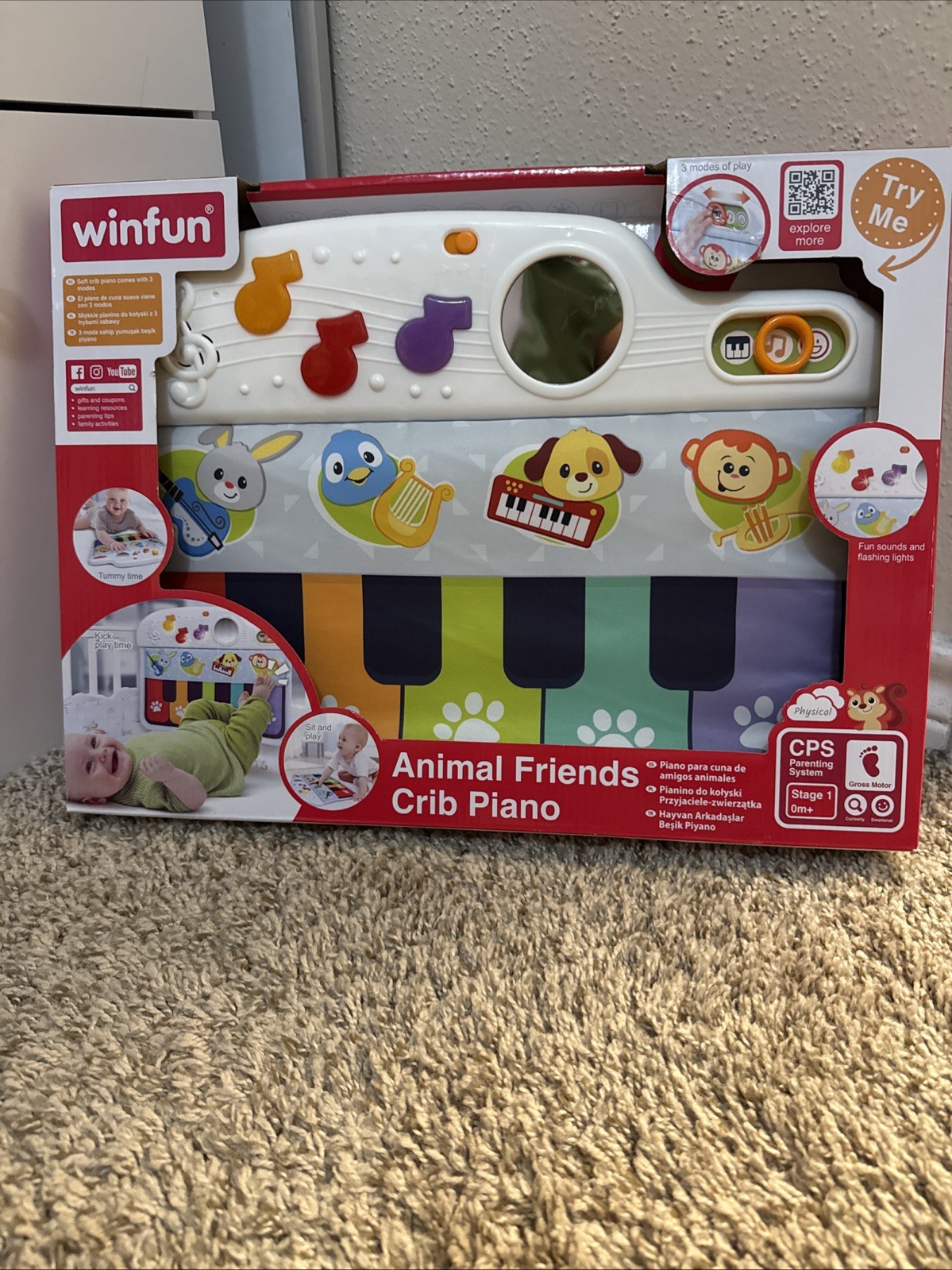 Juguete Para Bebés Sit And Play Animal Friends Crib Piano