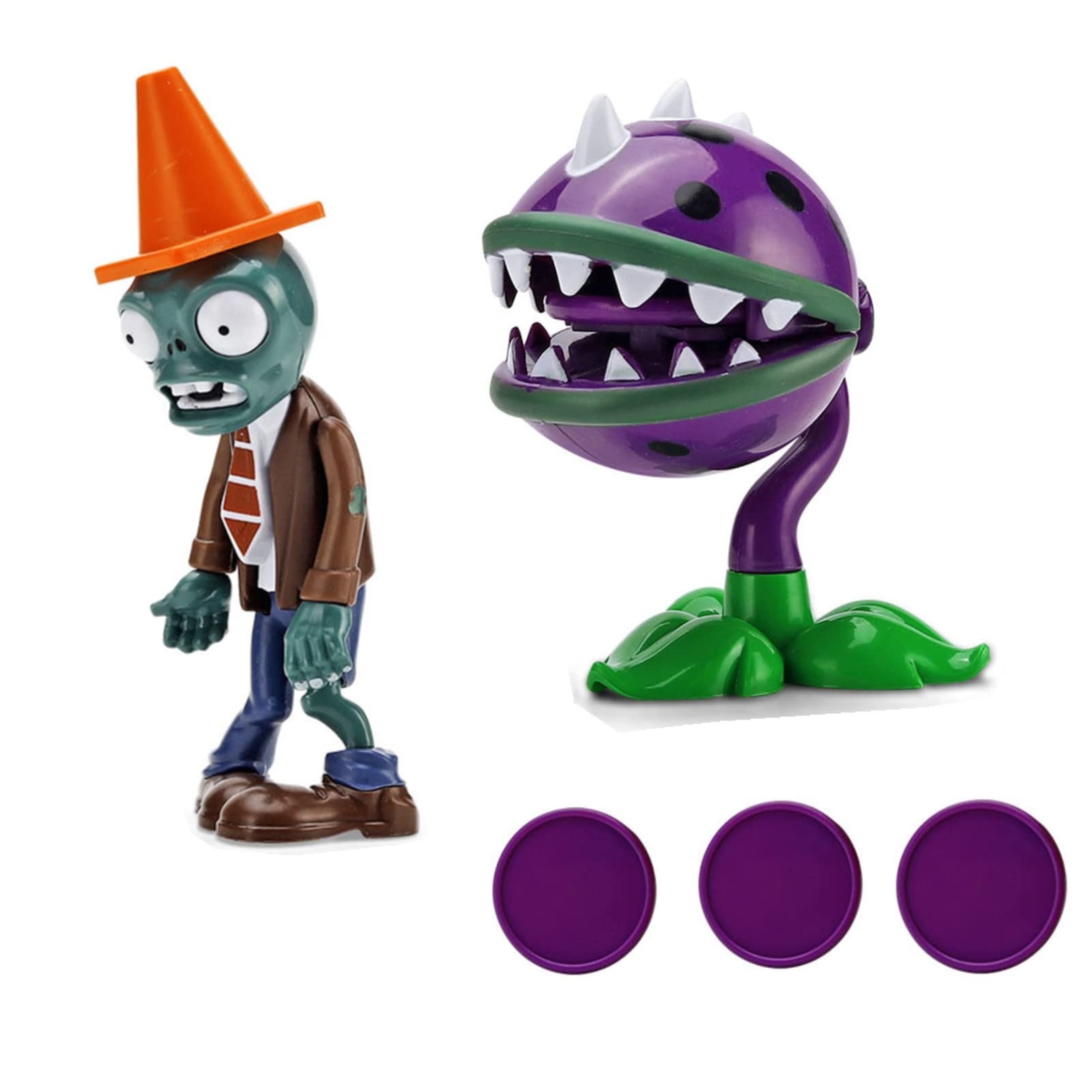JHESAO 2 PCS Plants and Zombies Toys Action Figures Zombies PVZ Toys 1 2 Seri…