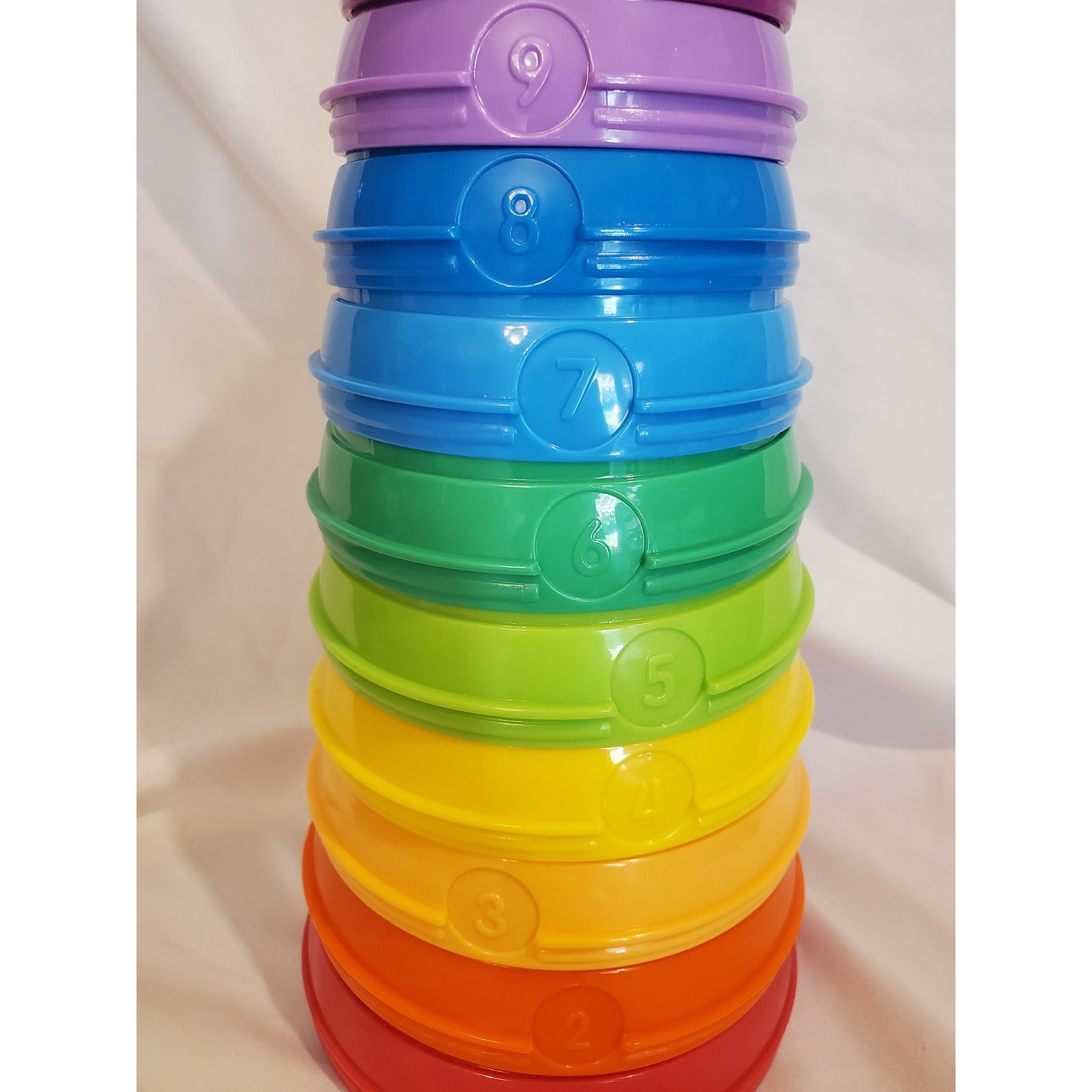 Fisher Price Stacking Nesting Ball Set Multi Color Stack & Roll Cup COMPLETE