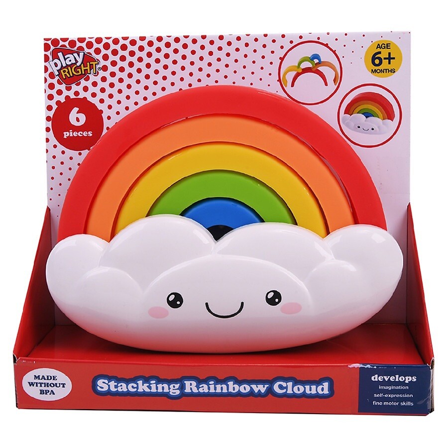 Rainbow Cloud Stacking Toy Learning Toy For Ages 6+ Months UNISEX NEW