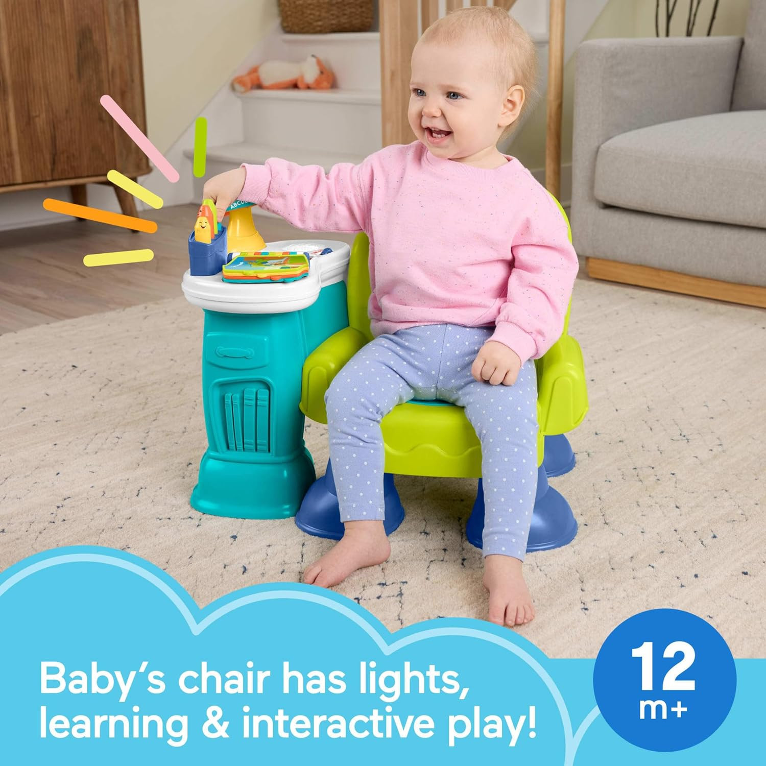 Toddler Toy Laugh & Learn Song & Story Learning Chair with Music Lights & Act…