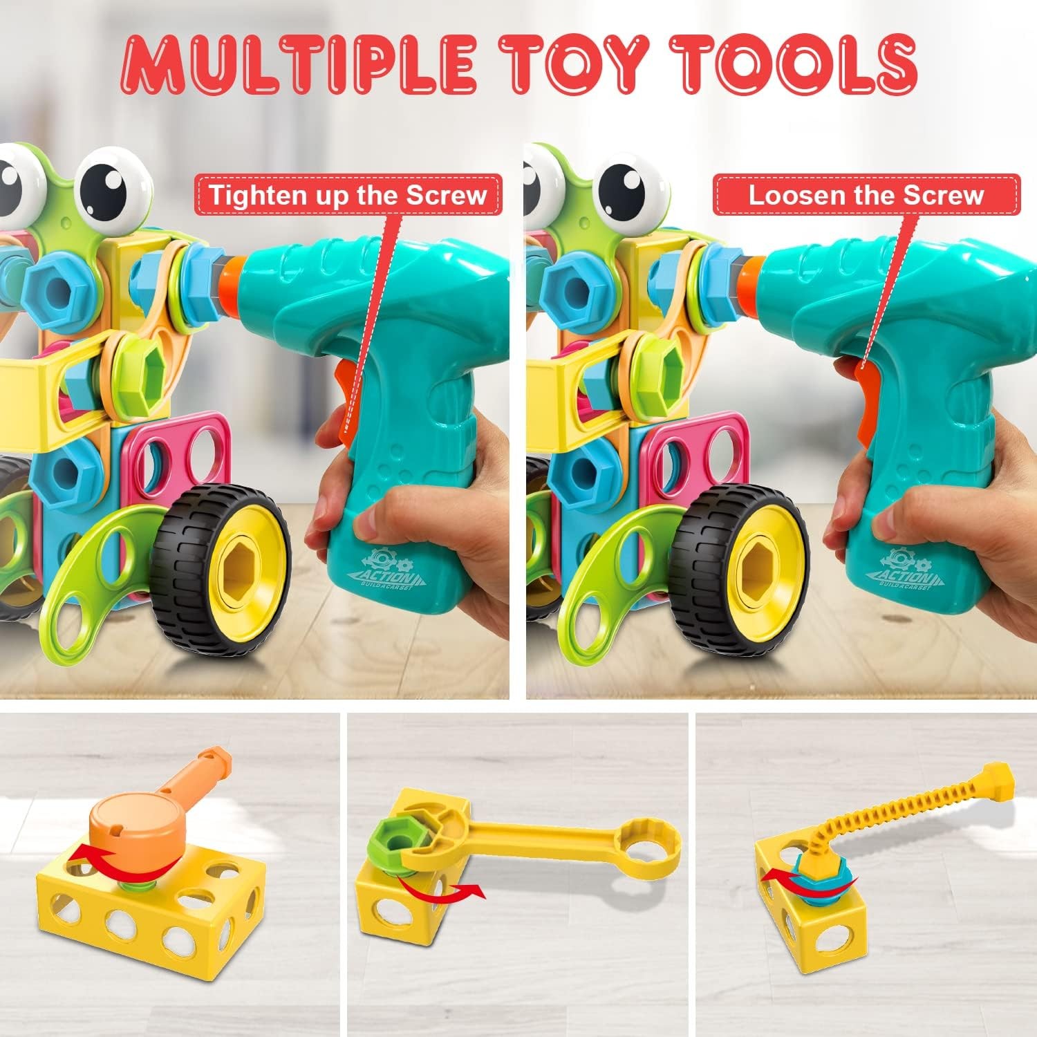 195PCS STEM Building Blocks Educational Toy w Storage Box Ages 3–10