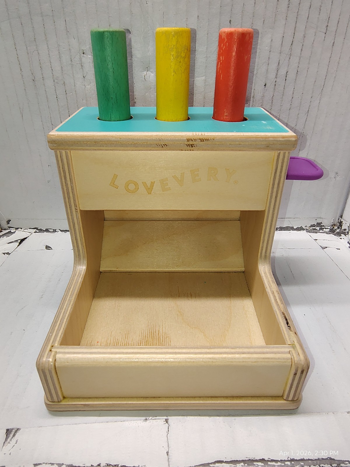 Lovevery Montessori Wooden Peg Drop Toy The Thinker 11-12 Months Baby Toddler