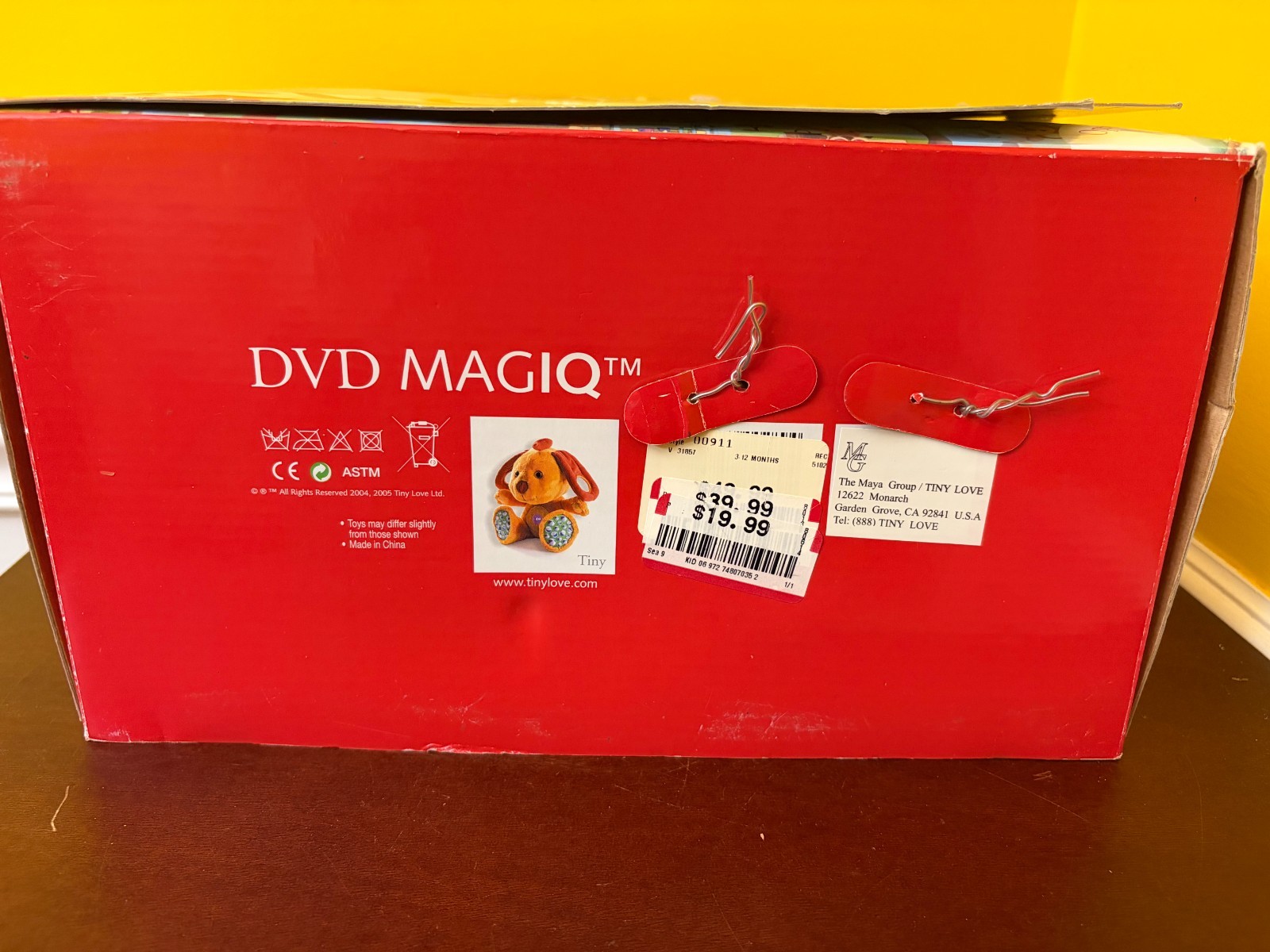 New 2005 Tiny Love MagIQ DVD Dog Plush 3-12 Month Developmental Interactive Toy
