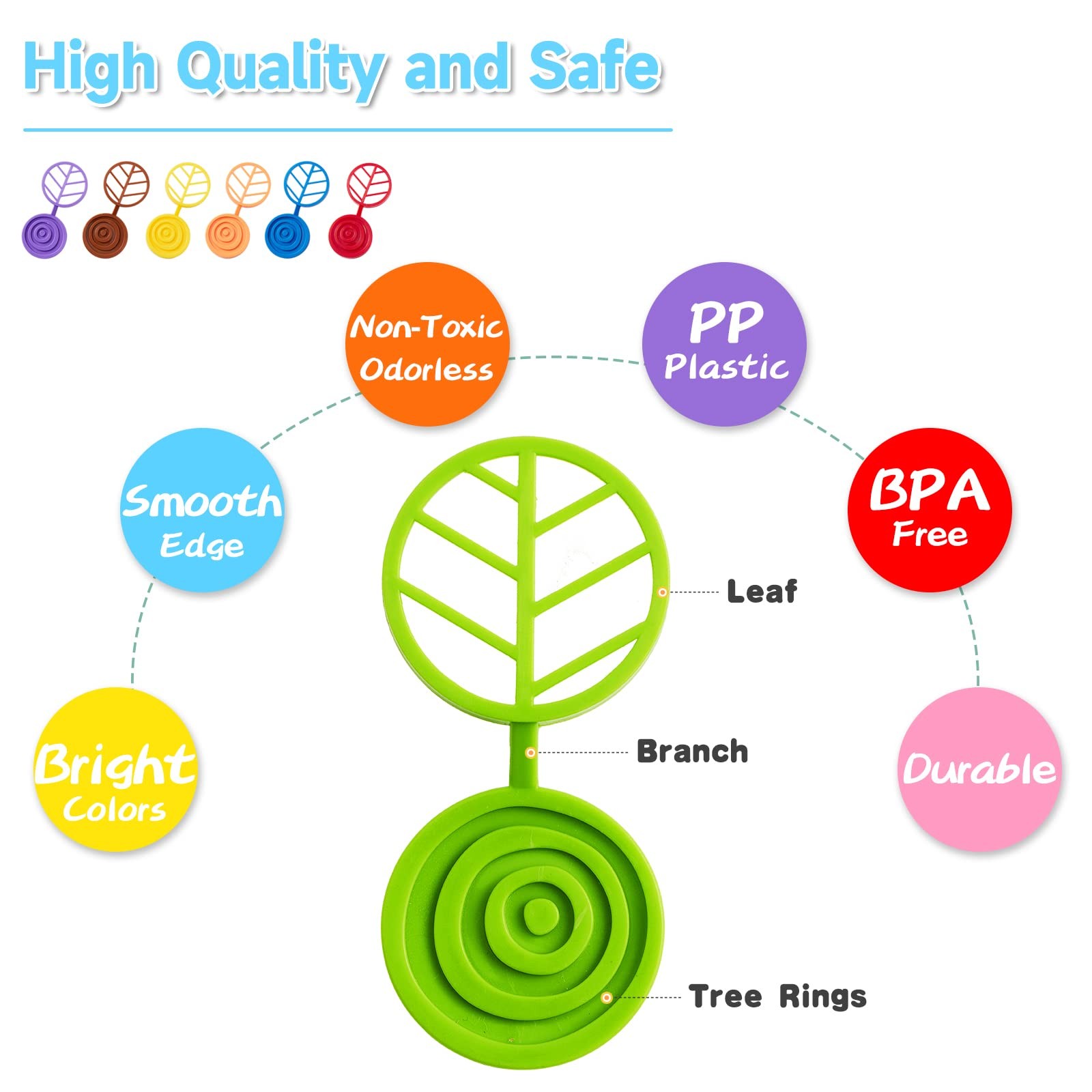 Stack-a-Rainbow-Tree Plastic Stacking Blocks 70 Piece, Balance Game Building …