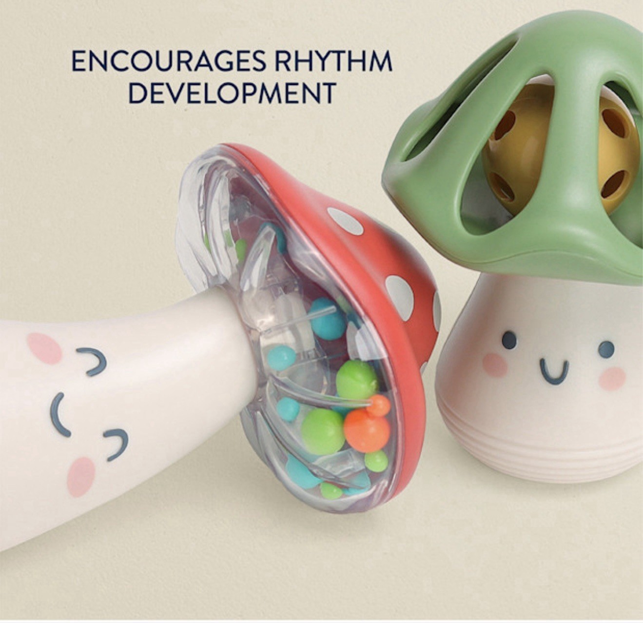 tzy Ritzy Itzy Mini Maracas Musical Rattle Toy Mushroom