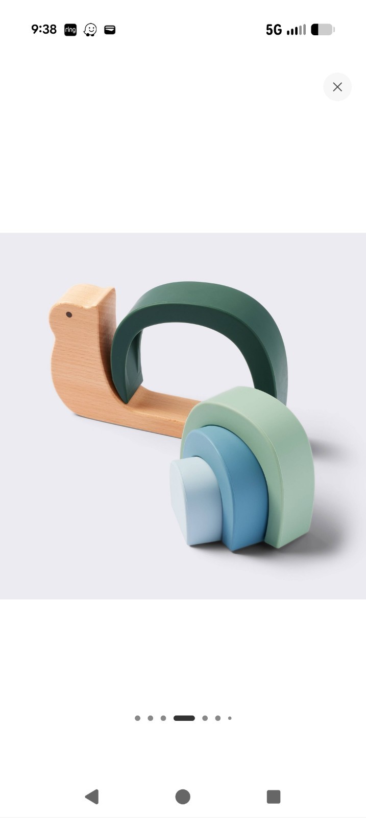 Cloud Island Stacking Toy Wood And Food-grade Silicone