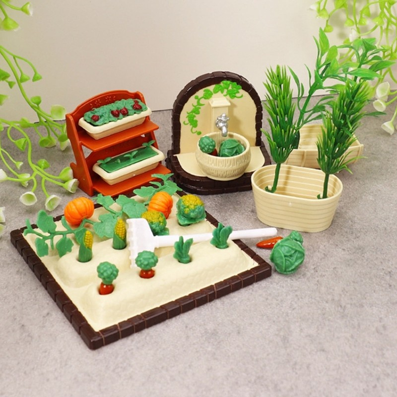 Interactive Gardening Scene Tool Set for Parent Child Activity Doll House Decors