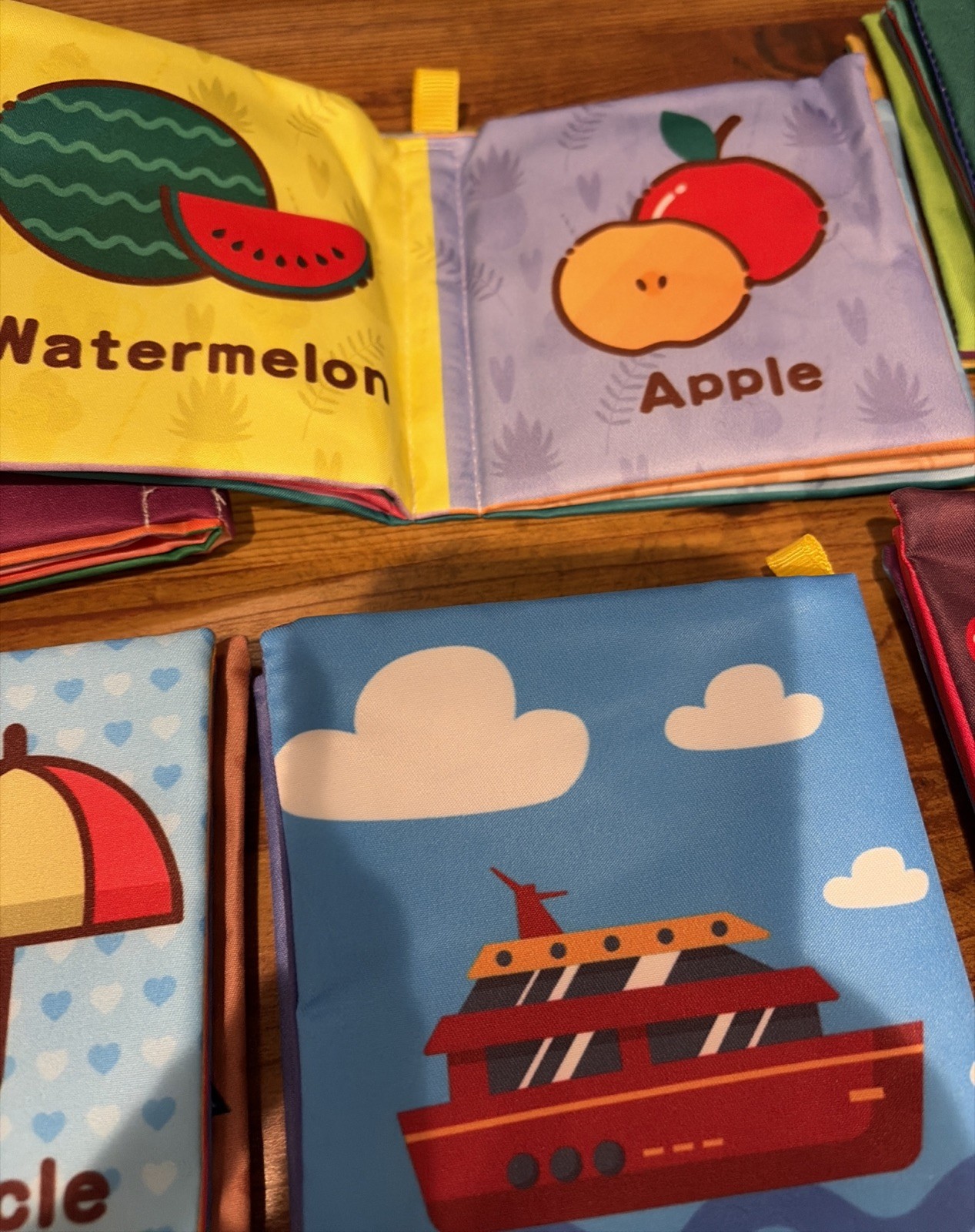 Toyk 8-in-1 Baby Bath Cloth Book Set Animal Alphabet Baby Toddler Set