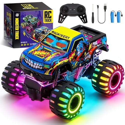 Remote Control Monster Truck Toys for Kids, 1:20 Scale 2.4GHz RC Car with