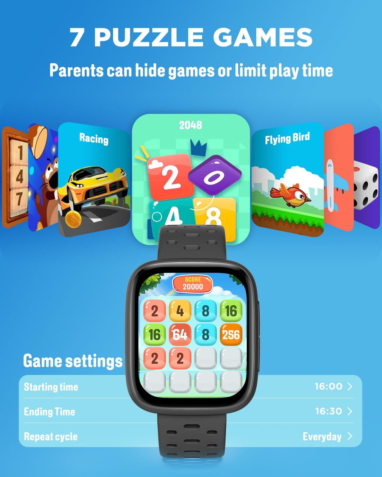 BIGGERFIVE Kids Watch No Phone Needed, 1.8″ Amoled Smart Fitness Watch Pedome…