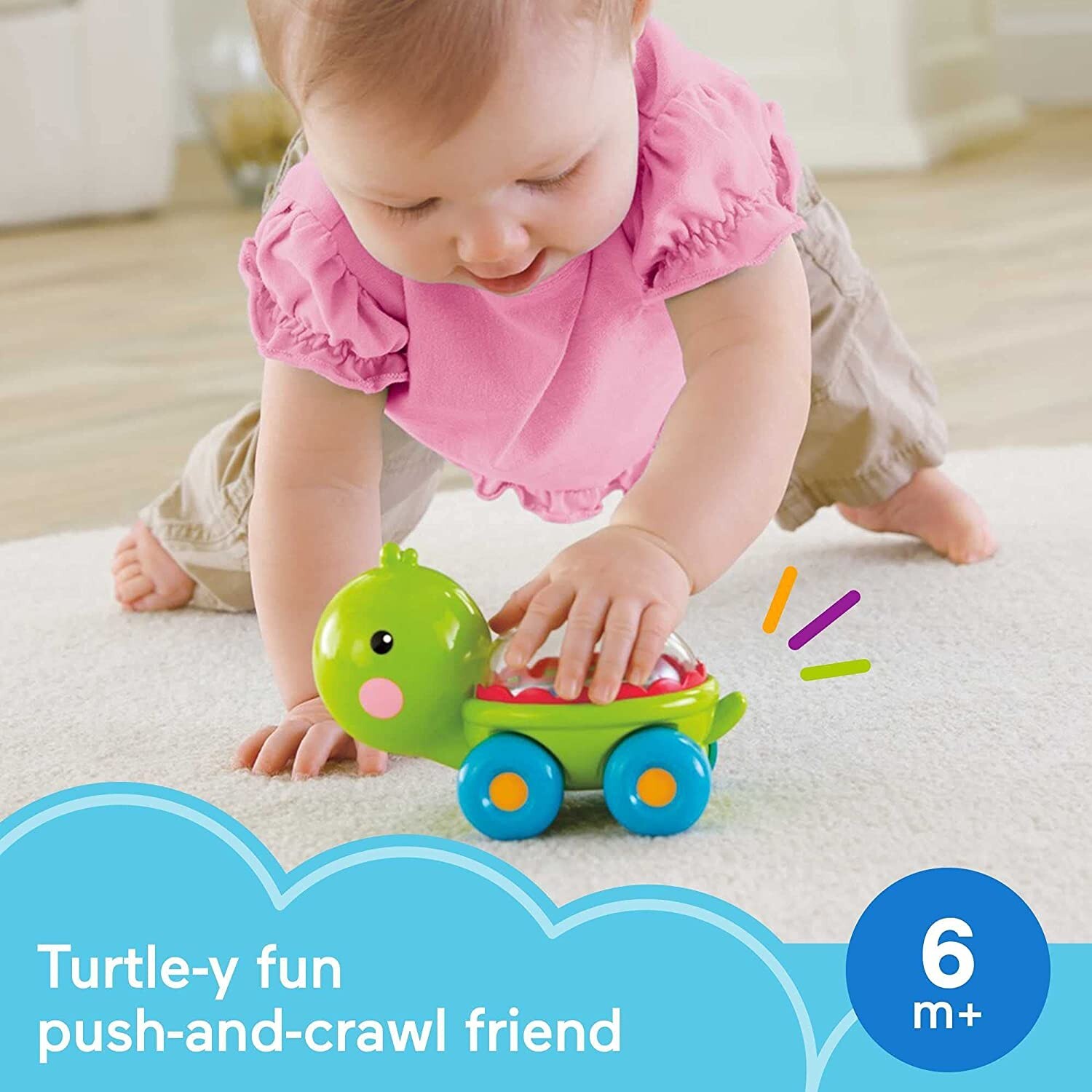 Musical Turtle Baby Toys for 3 6 9 12 18 Months, Crawling Toys for Infants