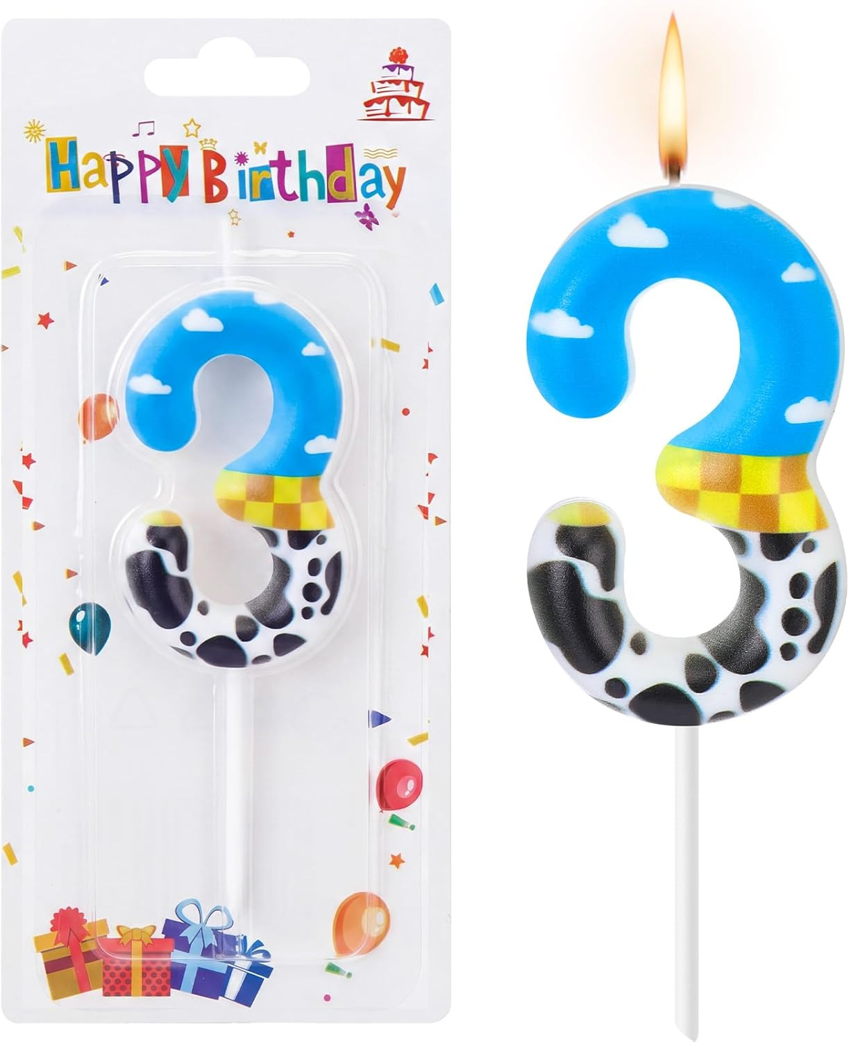 Toy Inspire Game Birthday Number Candle for Kids Toy Cartoon Cake Topper Decorat