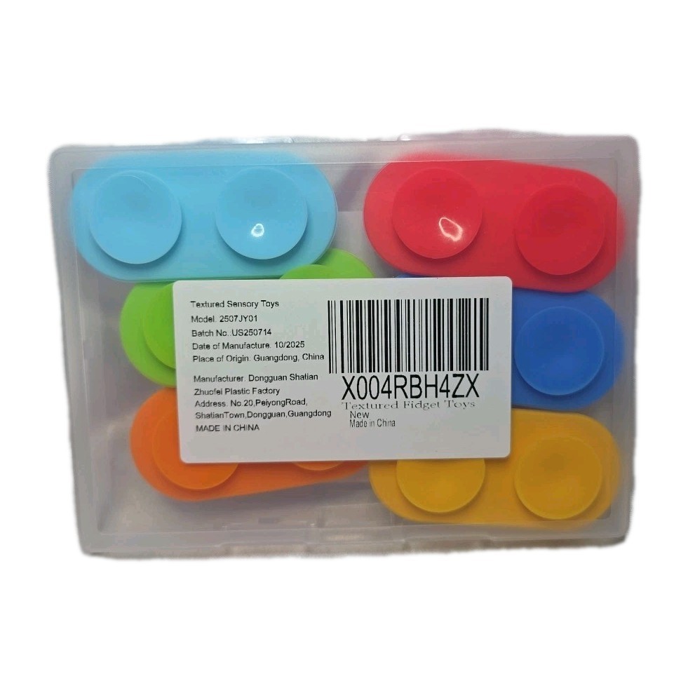 F3 LESONG Fidget Sensory Toys for Kids: Layered Bristle Tactile Toys w Suctio.