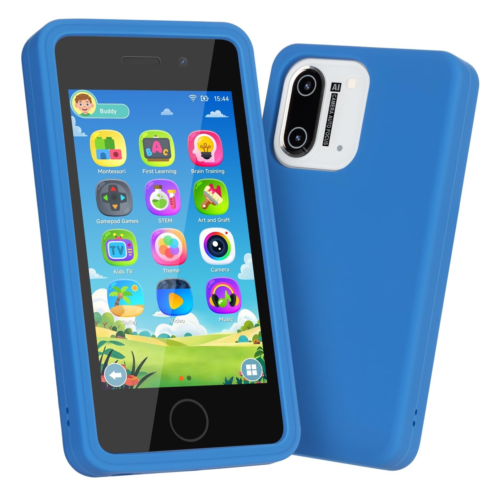 3.97″ Touchscreen Kids Toys Smart Phone, Kids Phone with Games & Dual Camera,…