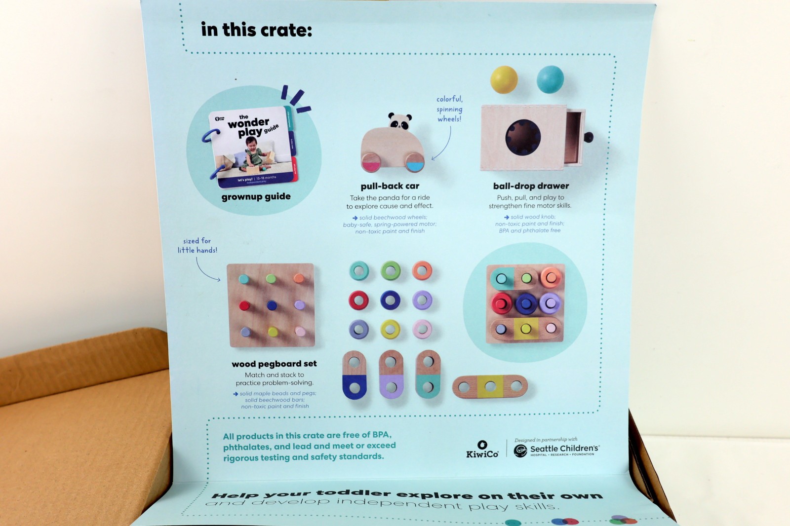 Kiwi Co Panda Crate 13-18 Months “Let’s Play” Independent Play Complete Kit!