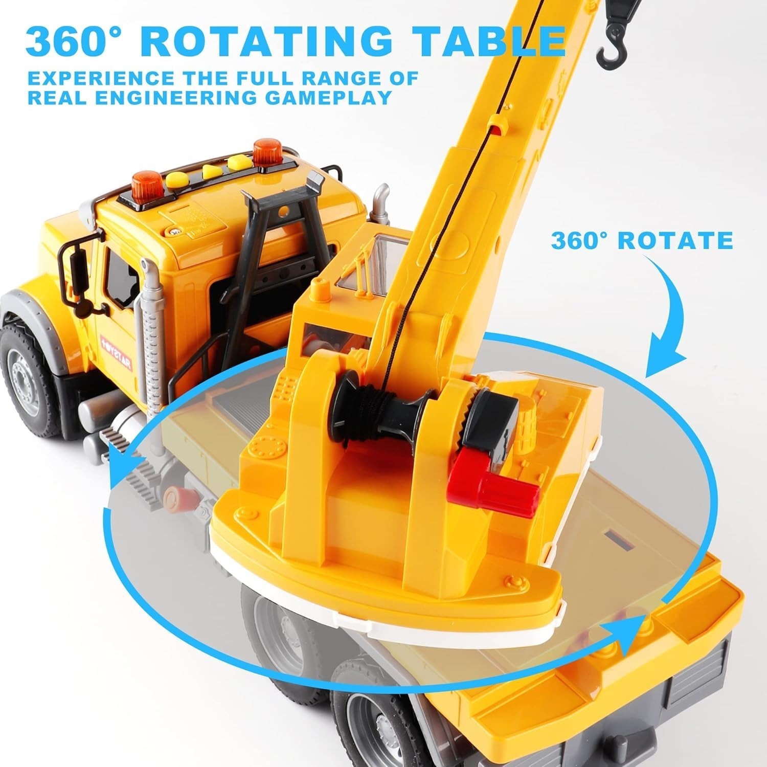 Kids Toys for 3 4 5 6 7 8 Years Old Boys Crane Truck Toy Friction Truck Vehicle