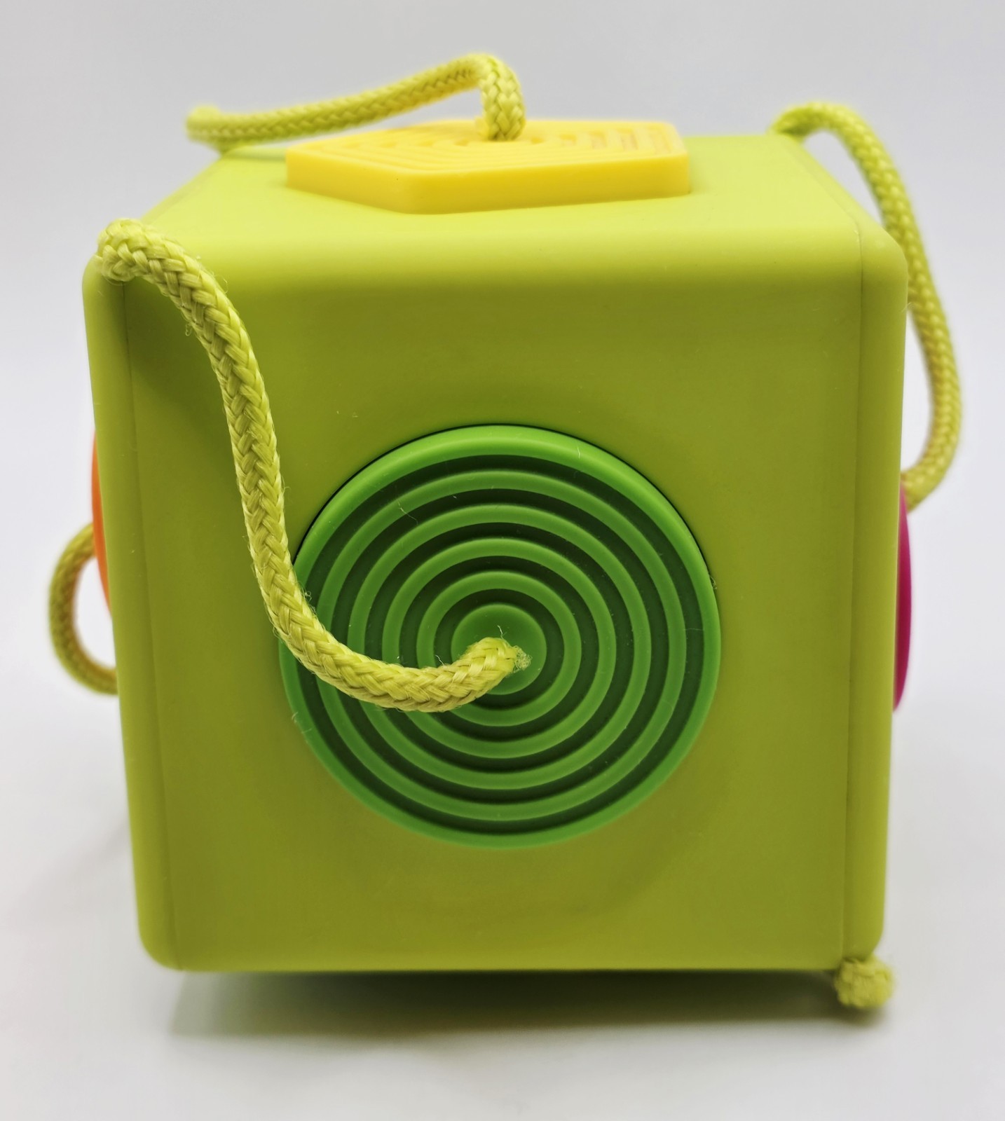 Oombee Cube Shape Sorter with Tethered Shapes for Early Learning Development