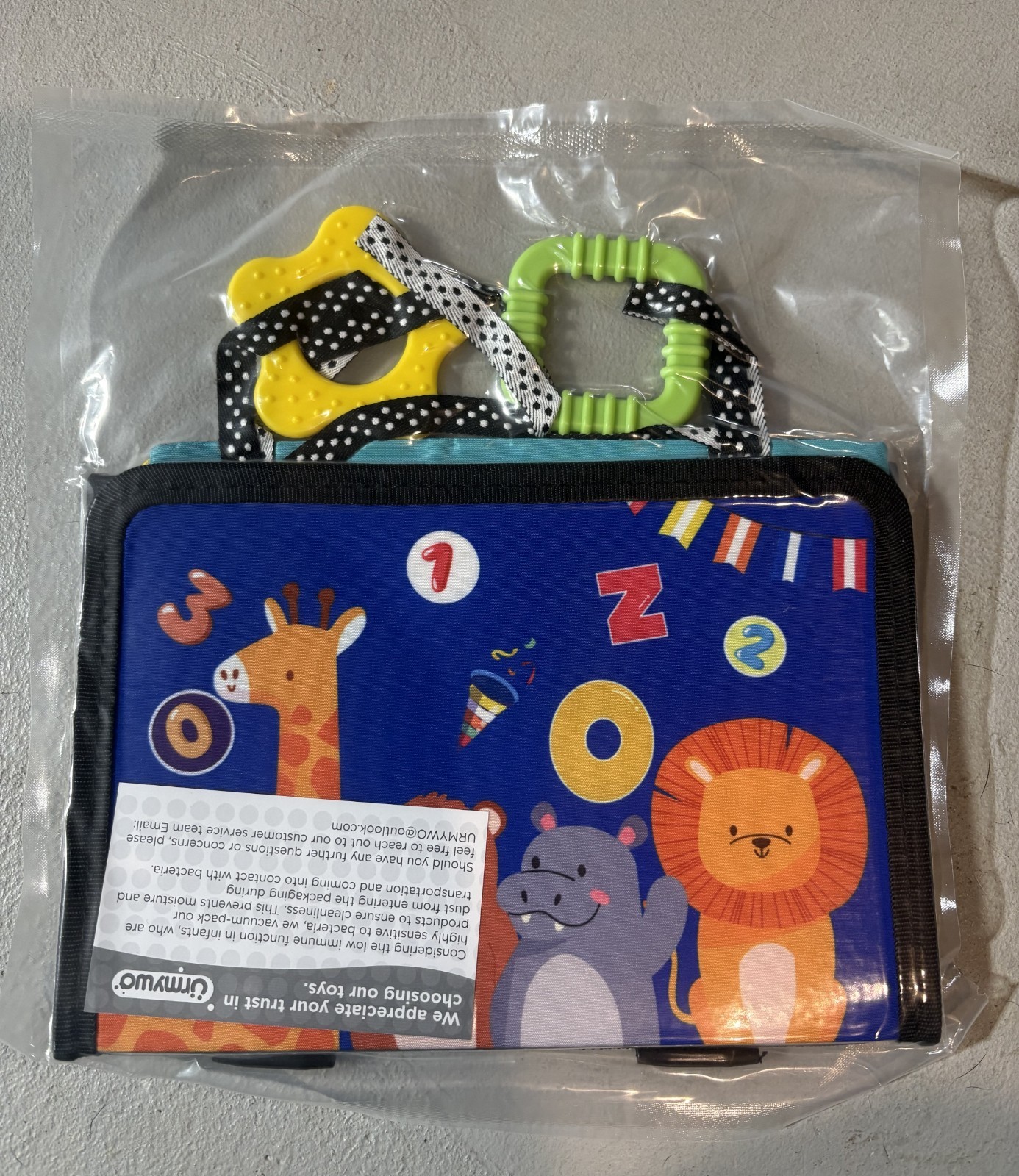 Urmywo Tummy Time Baby Mirror Book Activity Teethers