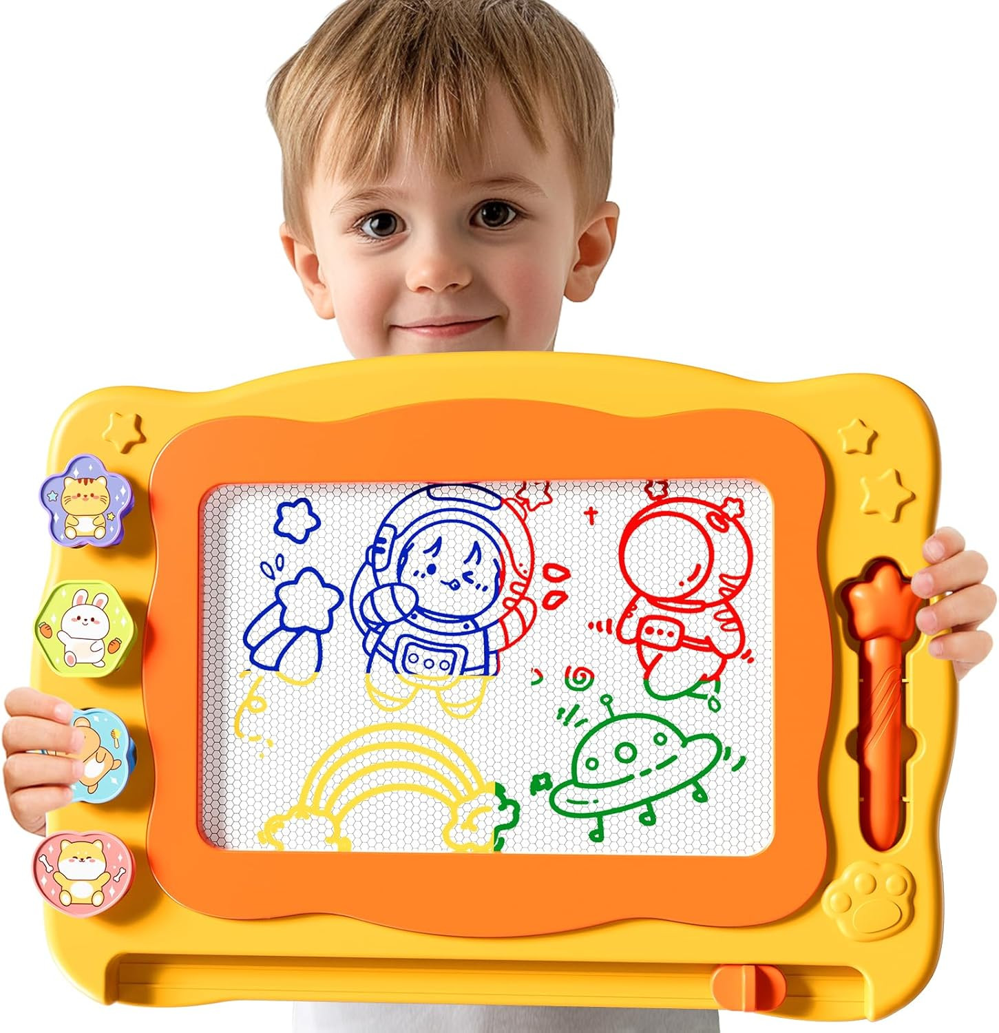 Large Magnetic Drawing Board Toddler Toys for 3 4 5 6 Year Old Kids Girls Boys,