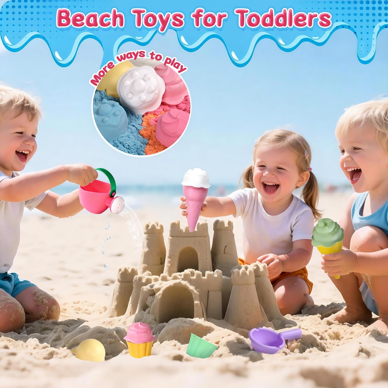 Bath Toys for Kids Ages 4-8 3-5 Toddler 2.8 x 6.1 x 5.9 inches, Pink