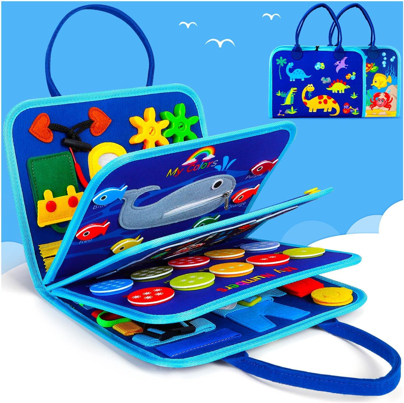 Toddlers Montessori Busy Board Toys for 1 Year Old Boy Gifts,Educational Pres…
