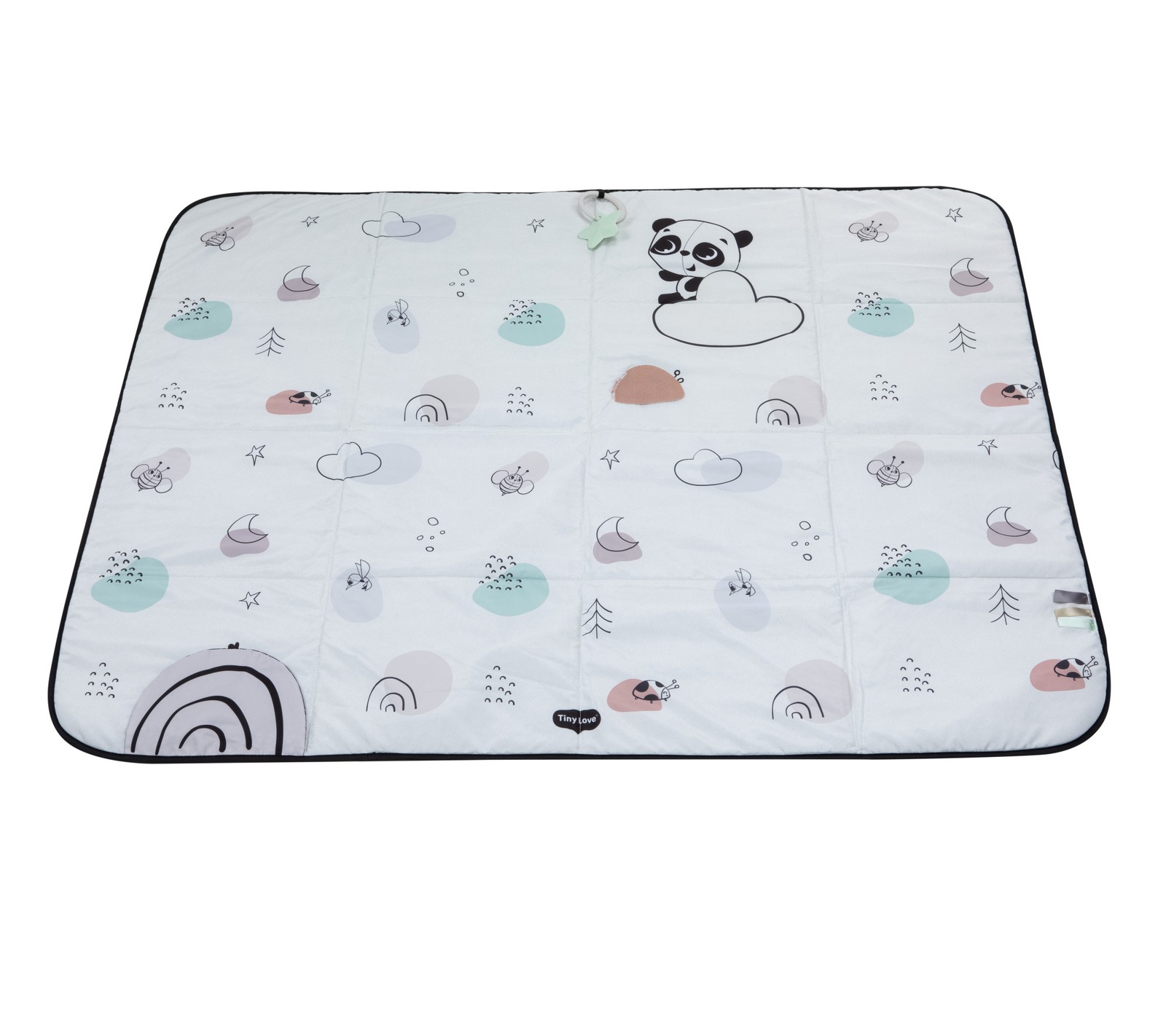 Tiny Love Black & White Décor Collection XL Outdoor Mat, Black & White
