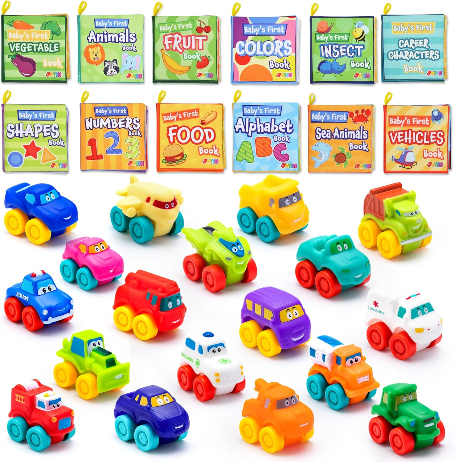 12Pcs Baby Bath Books & Cartoon Soft Car Toys Water Play Gift for Kids Toddlers!
