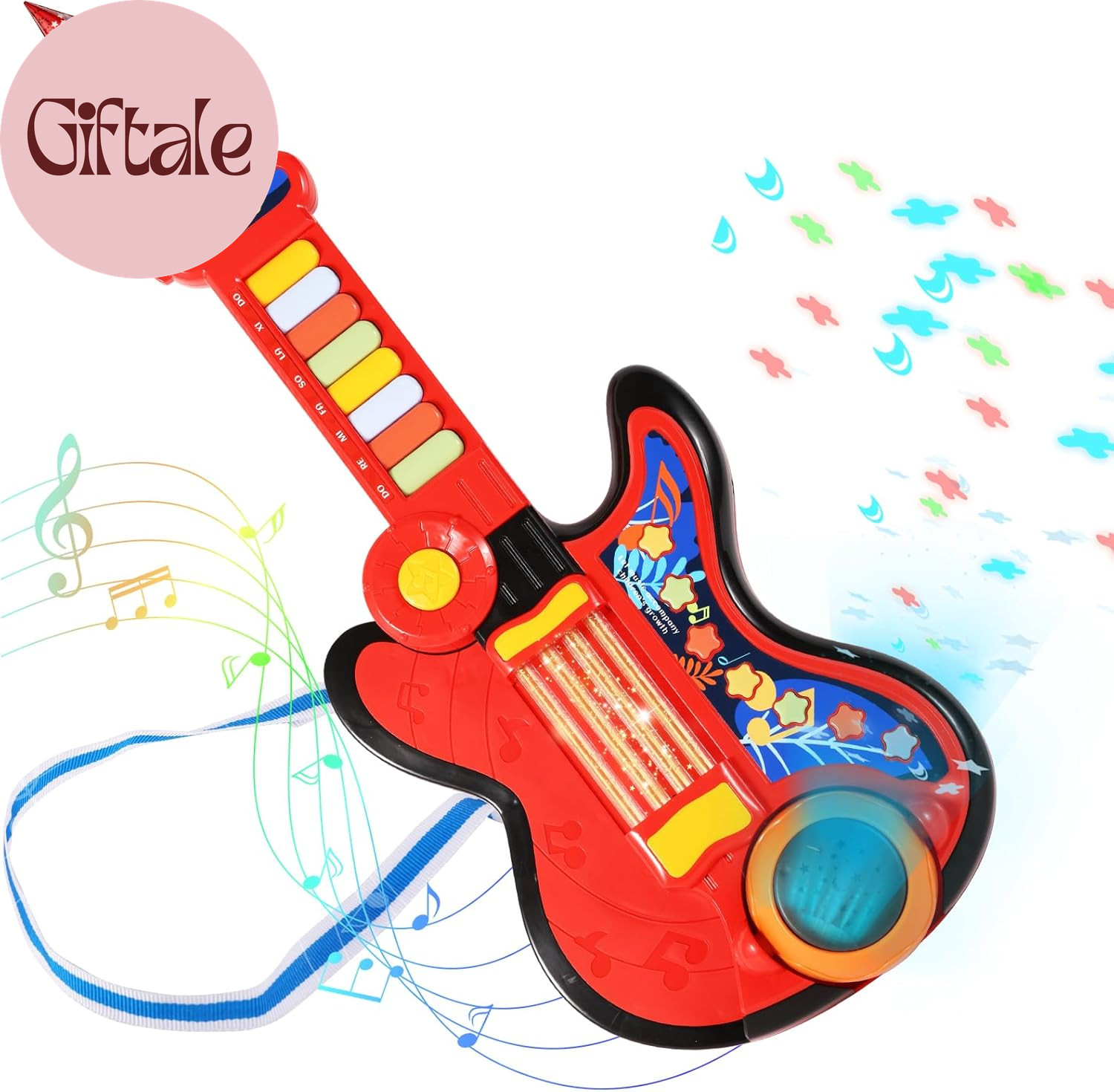 Kid Guitar, 4 in 1 Toddlers Guitar and Piano Guitars for Kids 3-5 with Strap Gui
