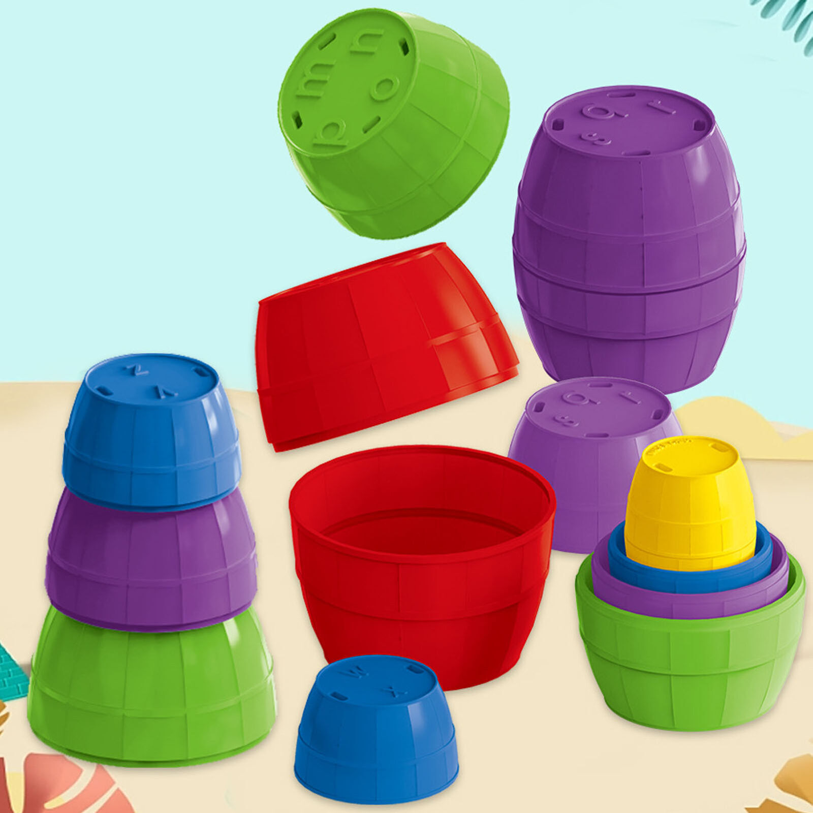 10pcs Kids Nesting Stacking Cups Brain Training Educational Interactive Stacking