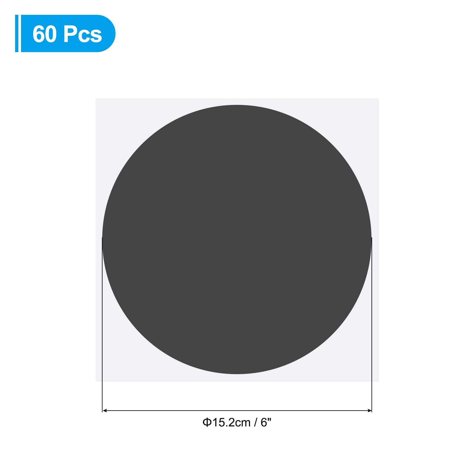 6″ Floor Stickers Classroom Decor, 60 Pcs Self Adhesive Dots Markers, Black